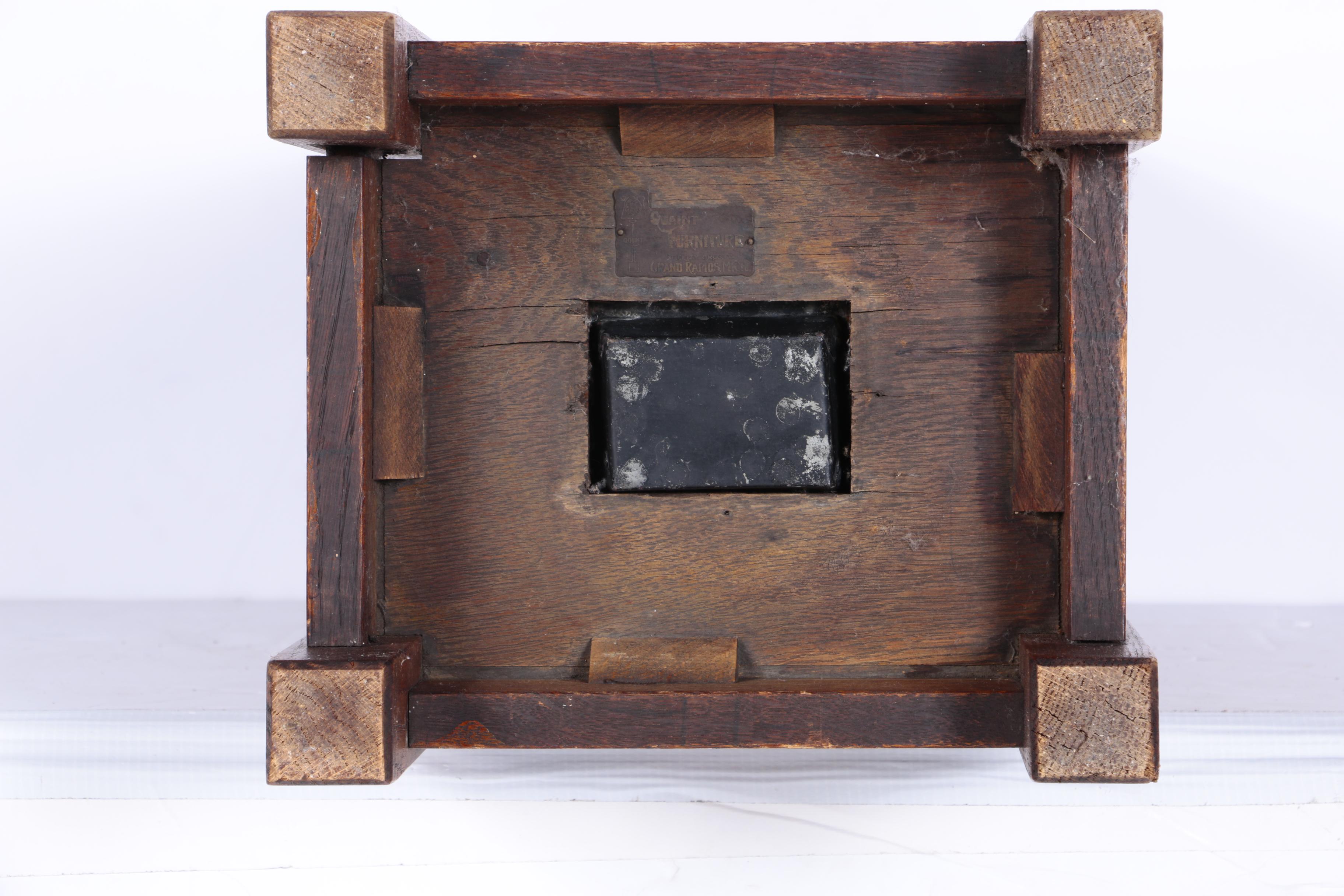 Antique Oak Mission Style Umbrella Rack by Stickley Bros., Circa Early 1900s