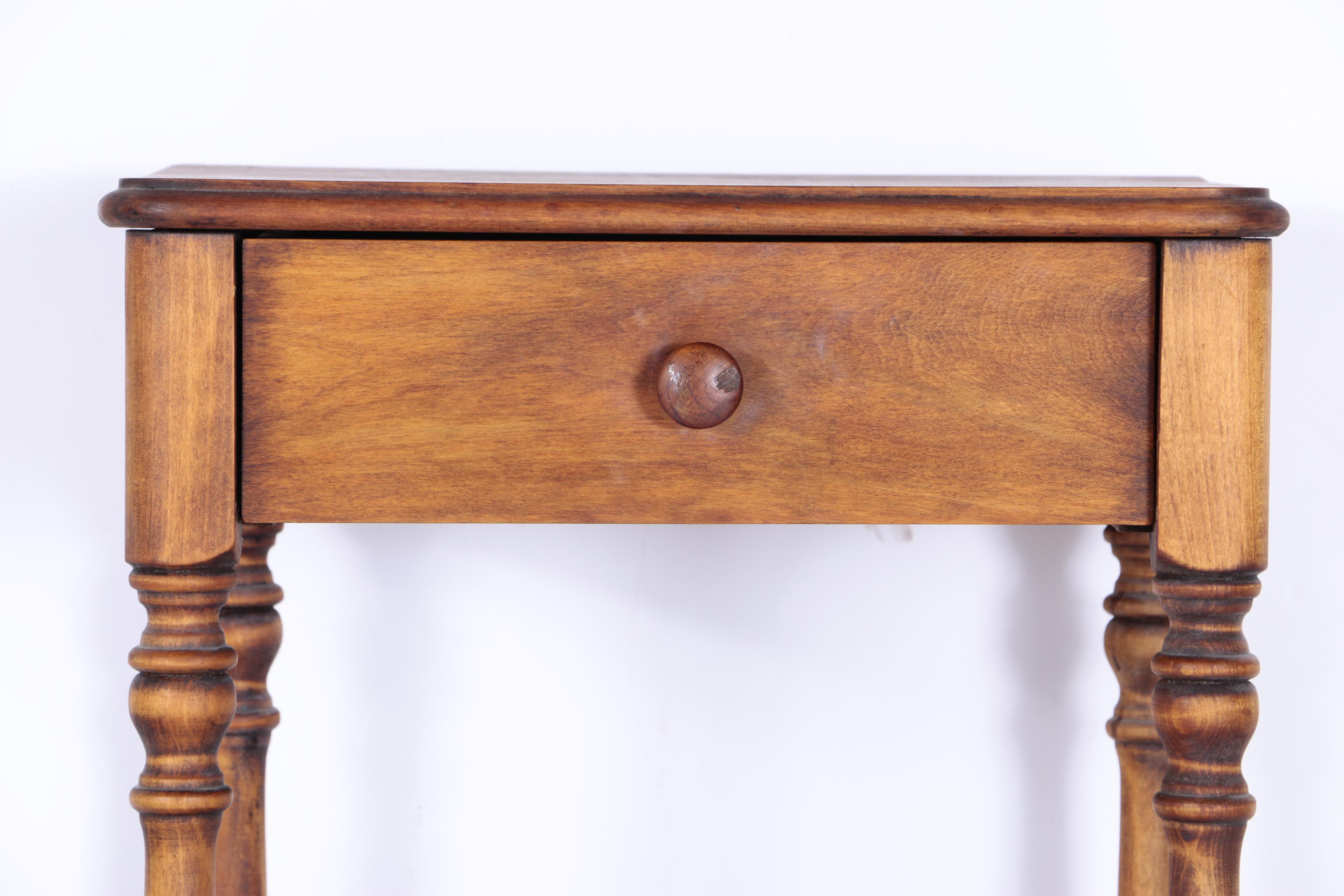 Wooden End Table with Drawer