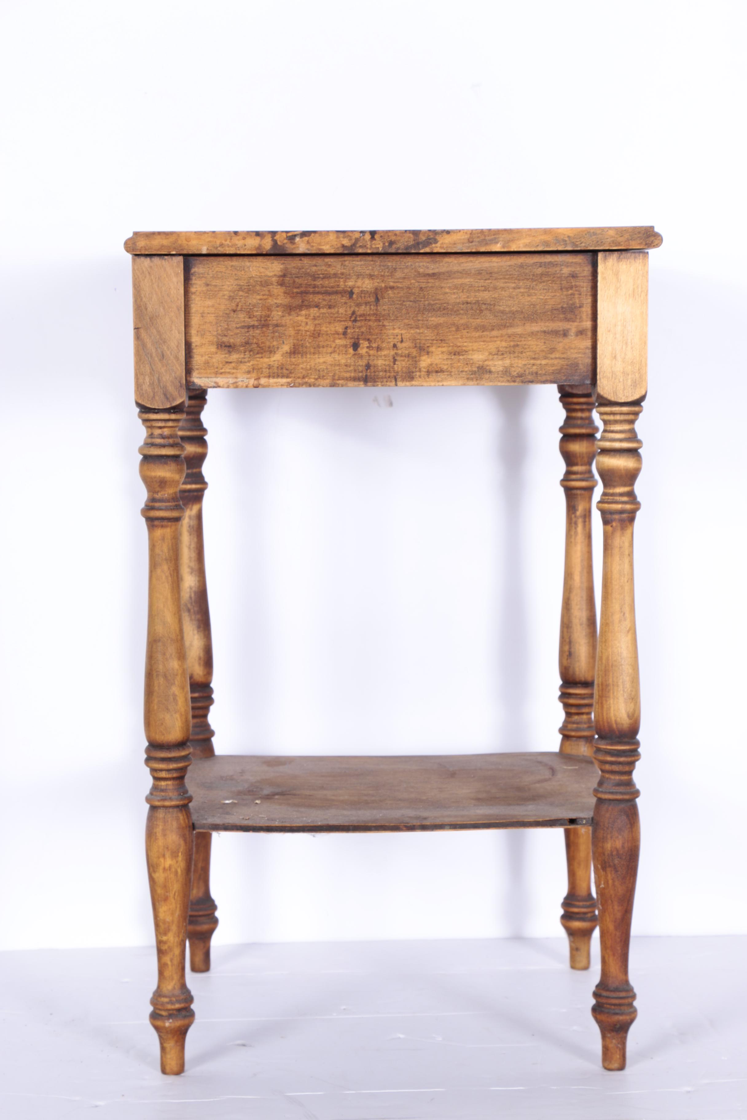 Wooden End Table with Drawer