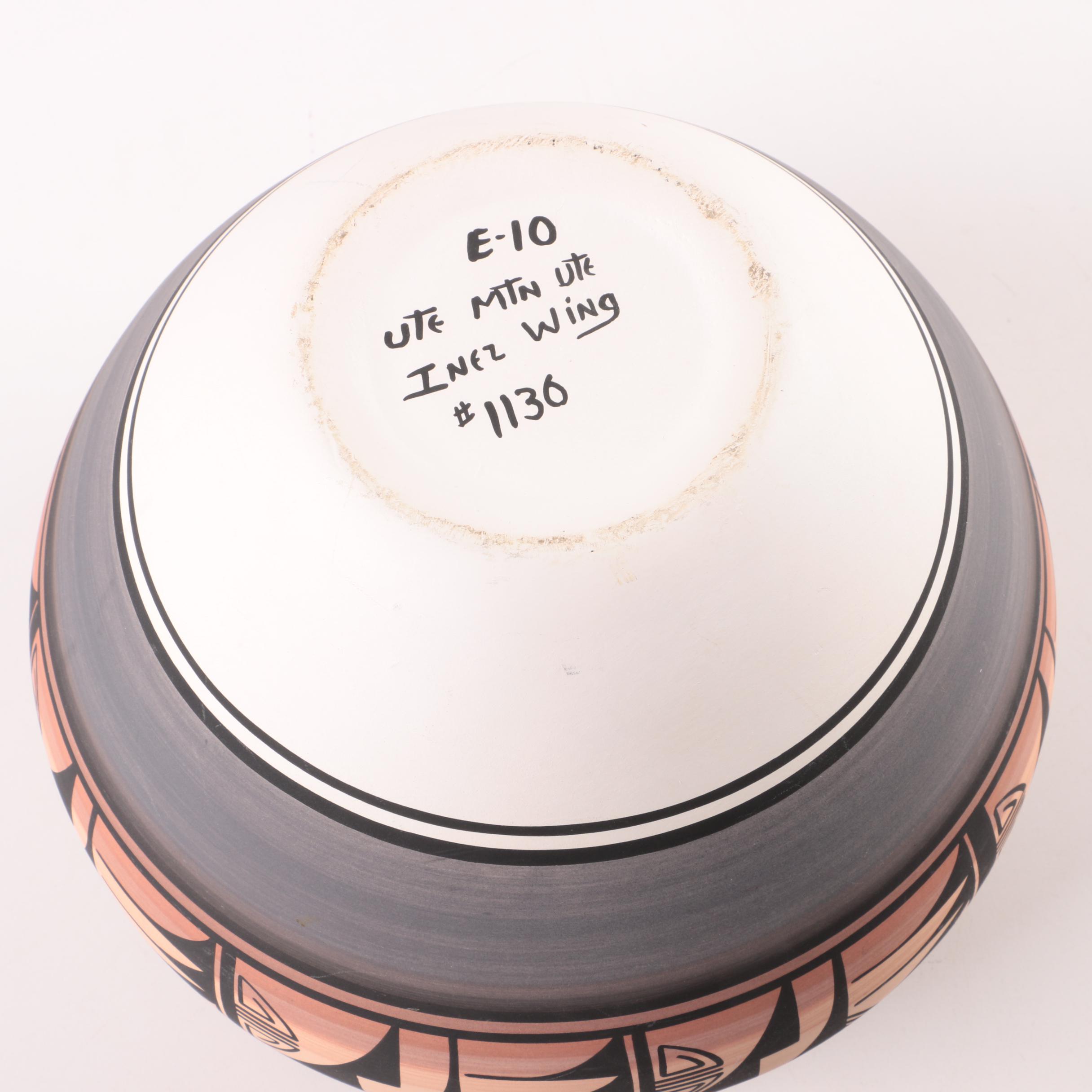 Ute Mountain Ute Tribe Pottery by Inez Wing and Ruth Root