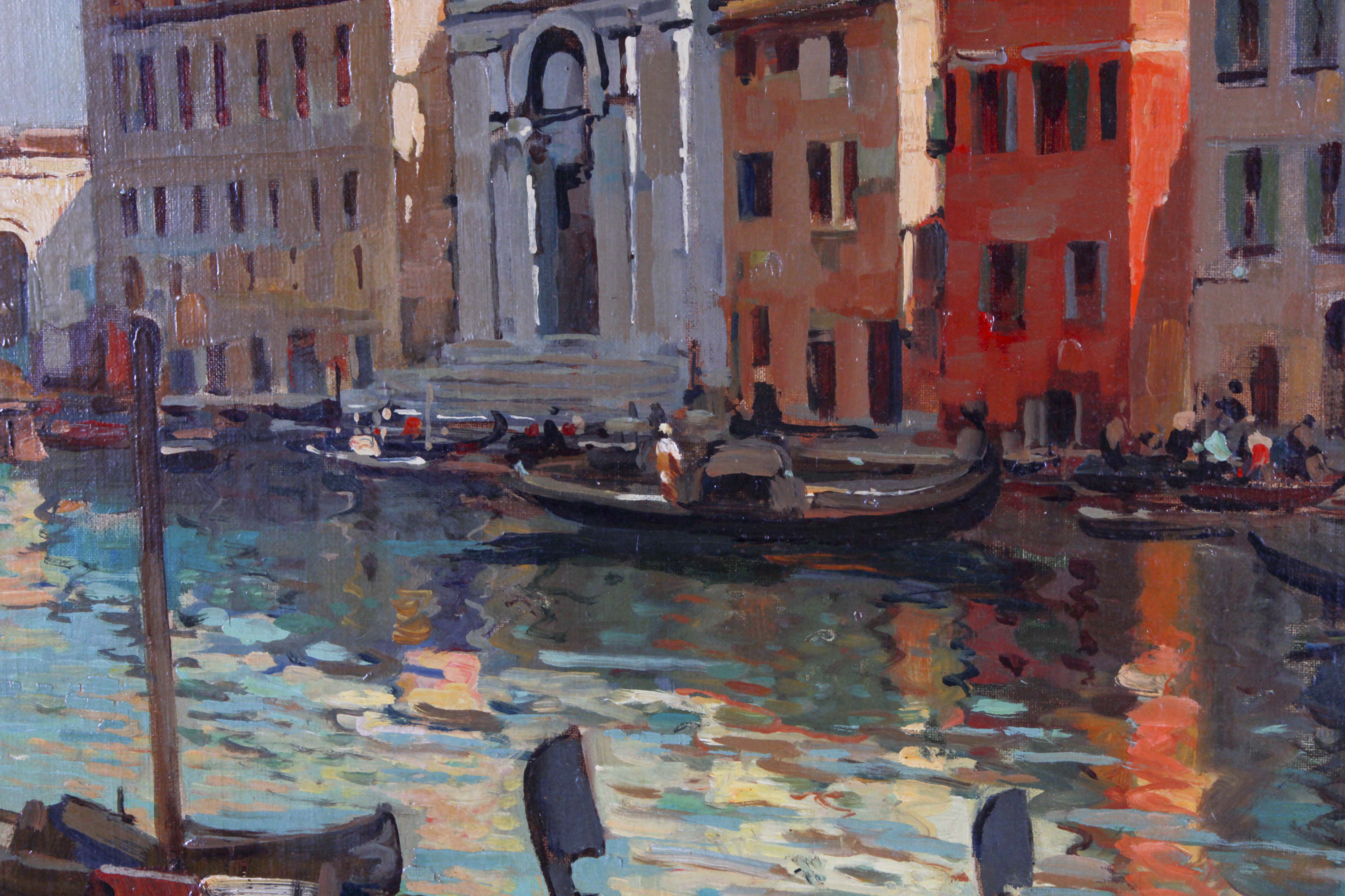 Oil Painting on Board of Venice