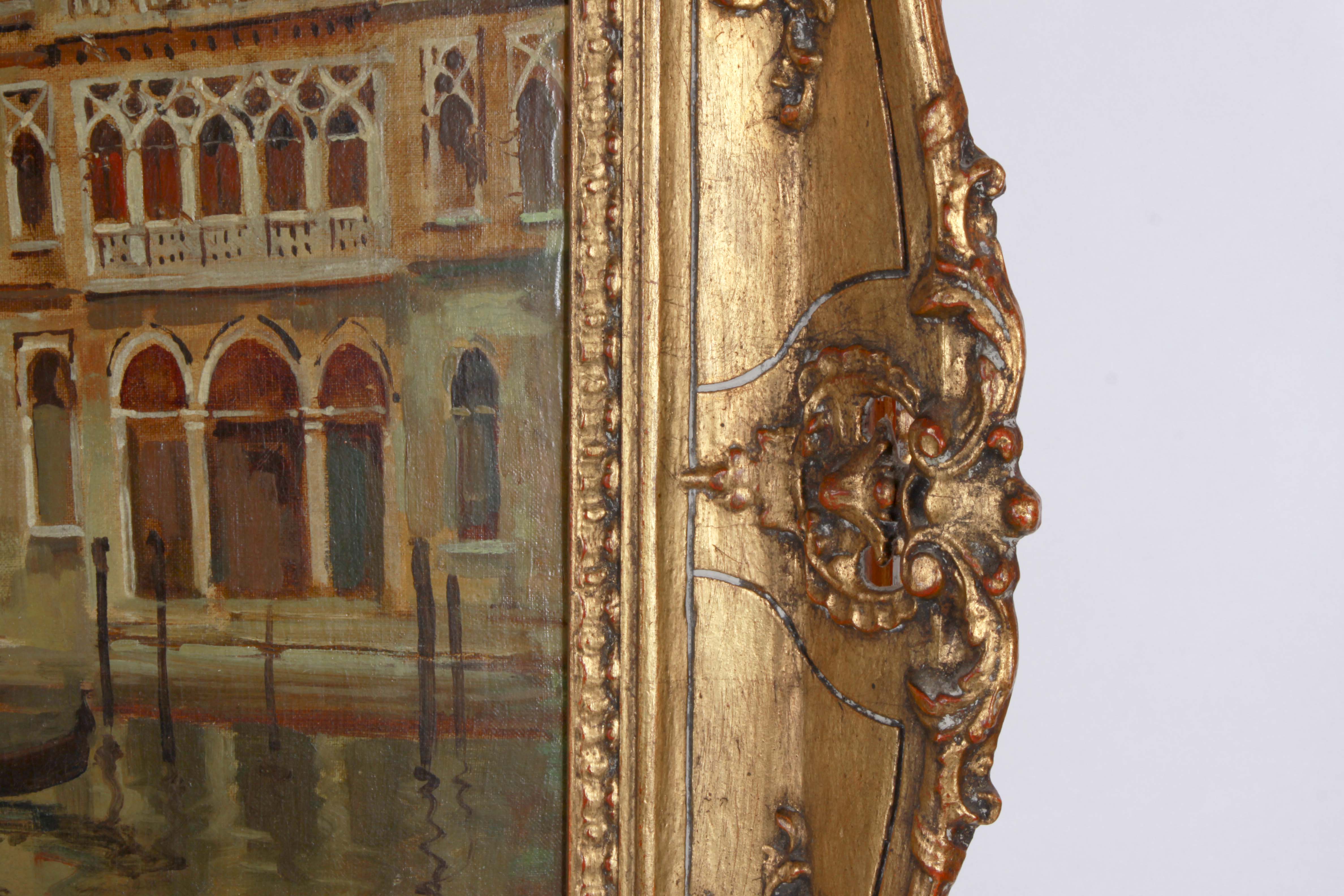 Oil Painting on Board of Venice