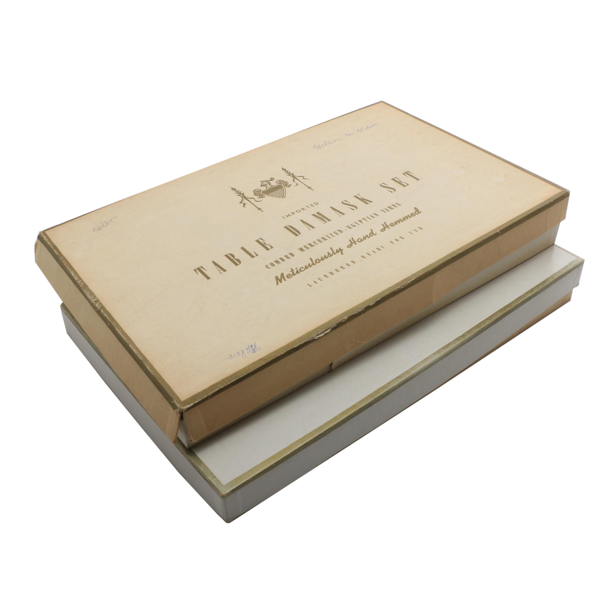 Damask Table Linen Set and Napkins