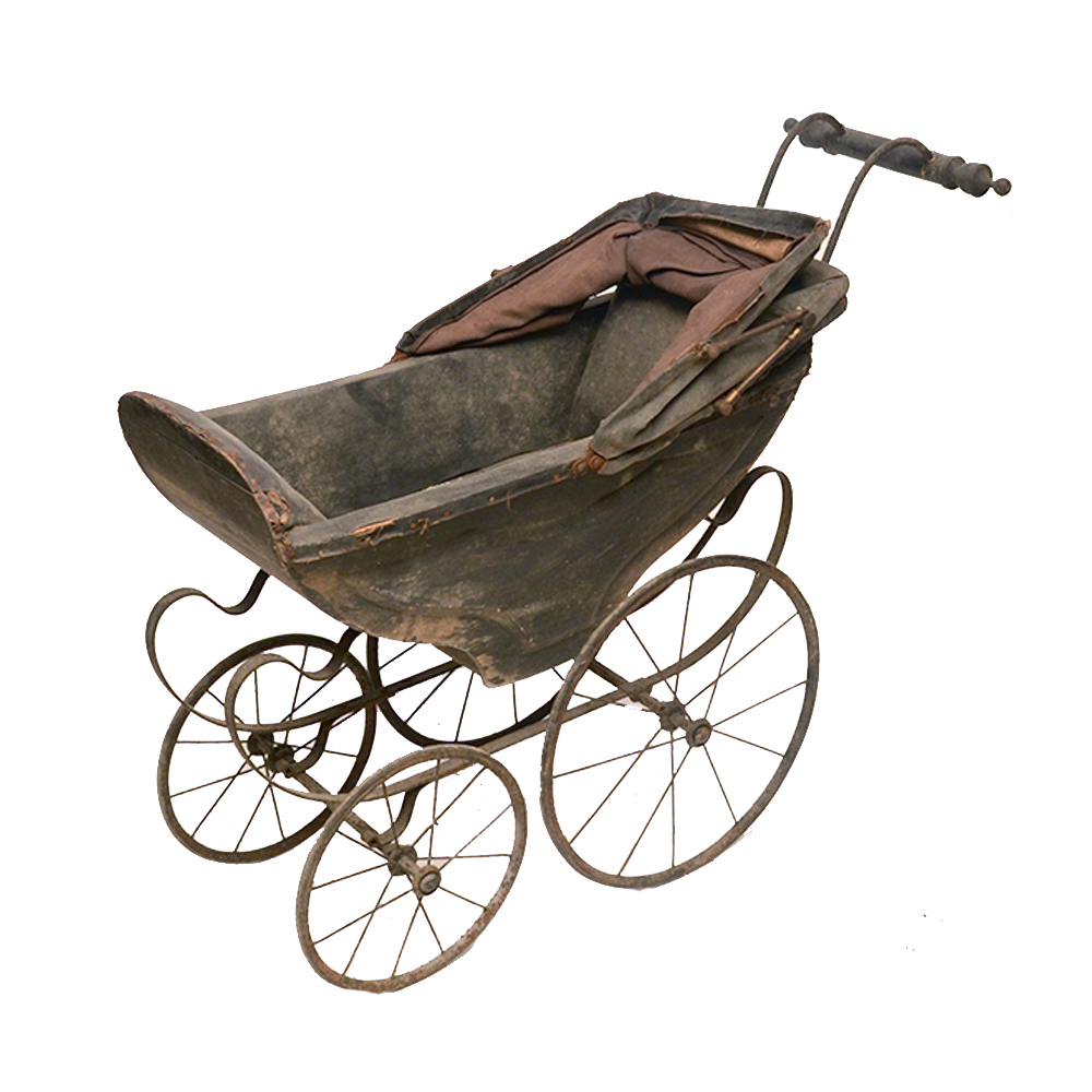 Antique Two Seat Baby Pram