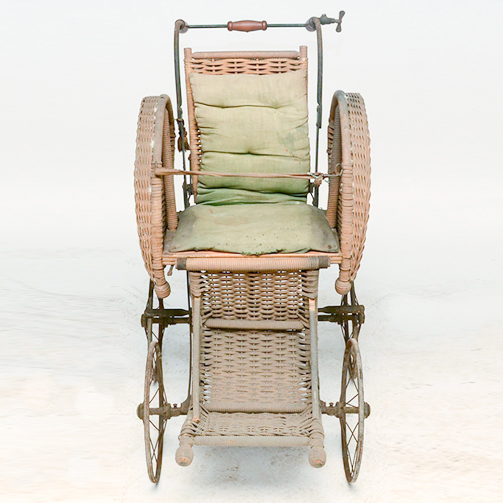 Antique Wicker Baby Buggy
