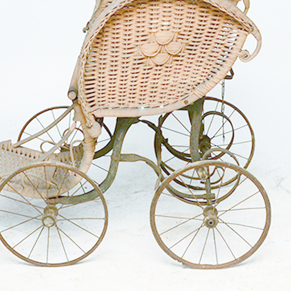 Antique Wicker Baby Buggy
