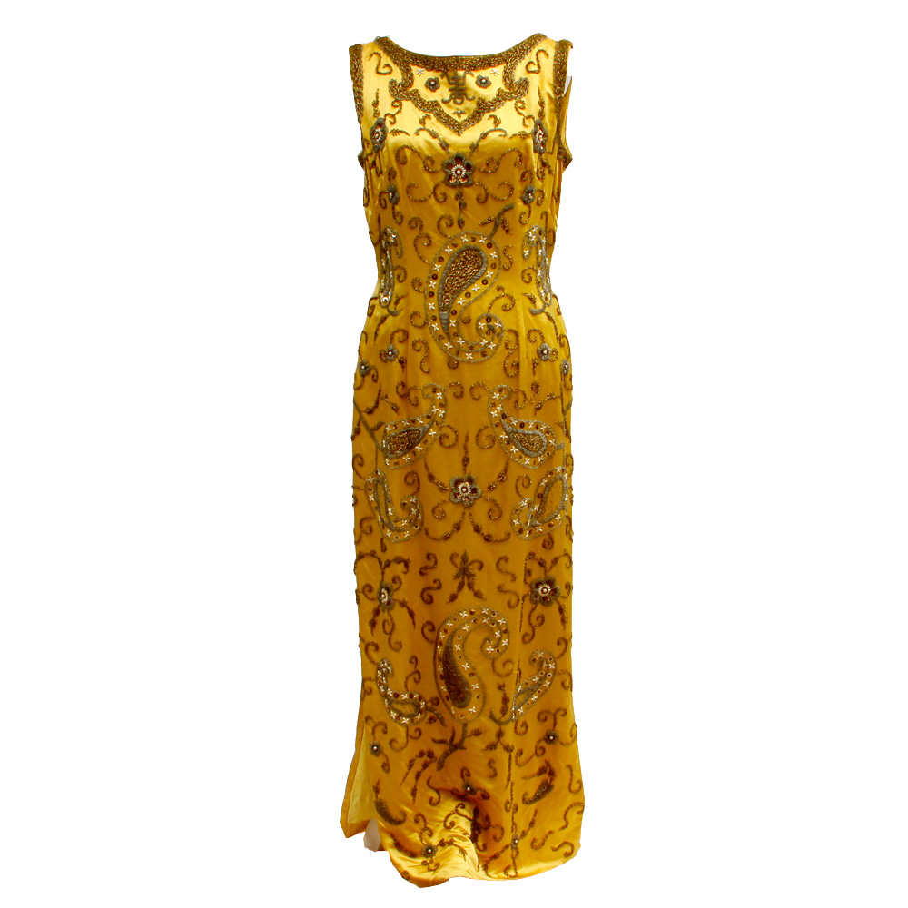 Vintage Compass Rose Beaded Dress