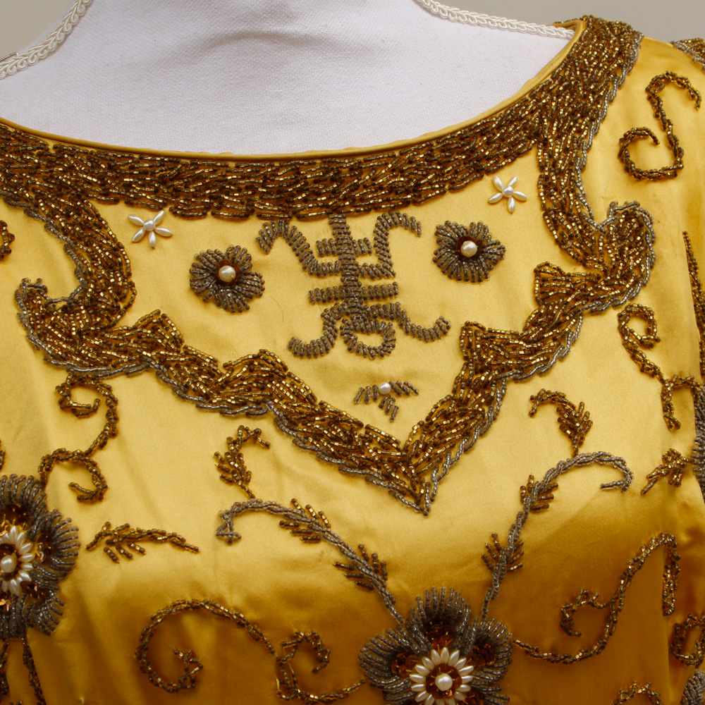 Vintage Compass Rose Beaded Dress