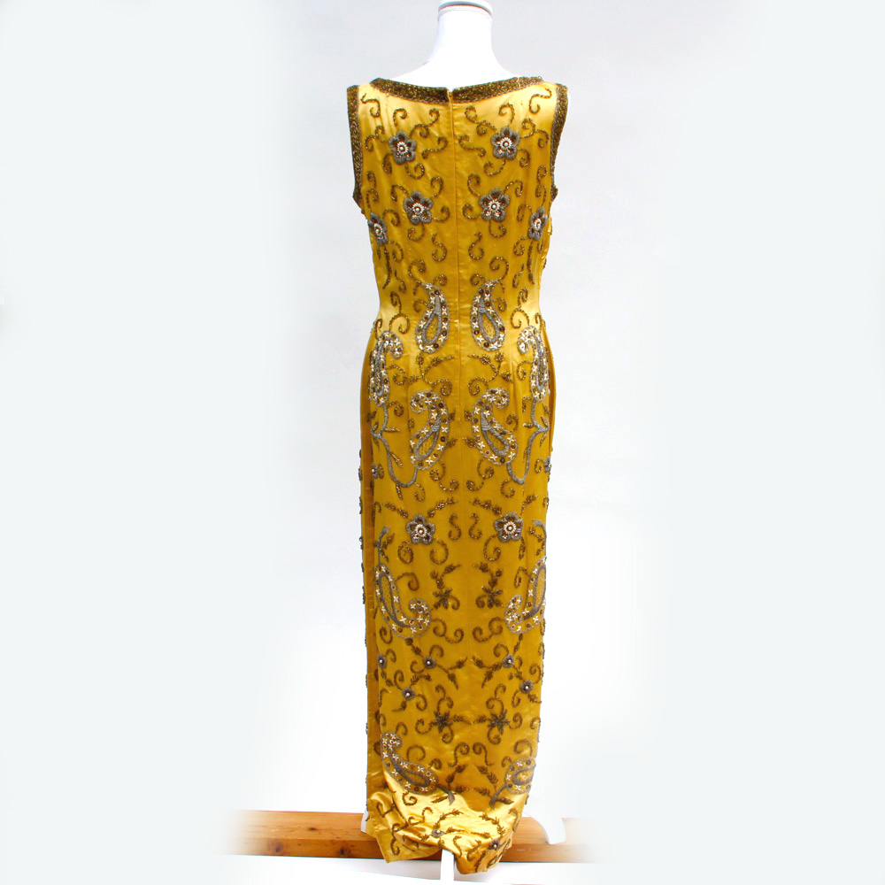 Vintage Compass Rose Beaded Dress