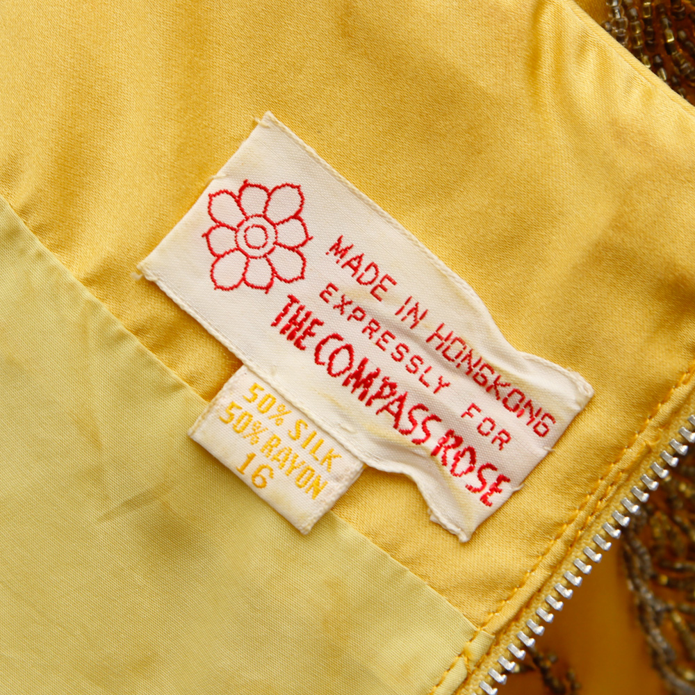 Vintage Compass Rose Beaded Dress