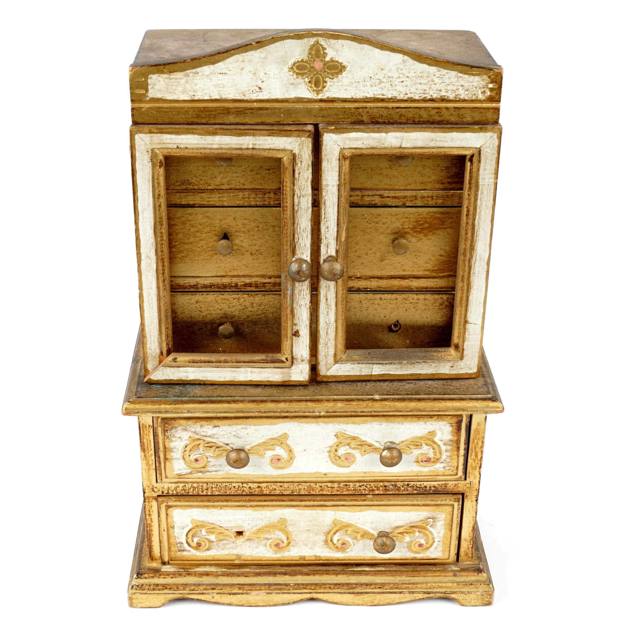 Florentine Armoire-Style Musical Jewelry Box
