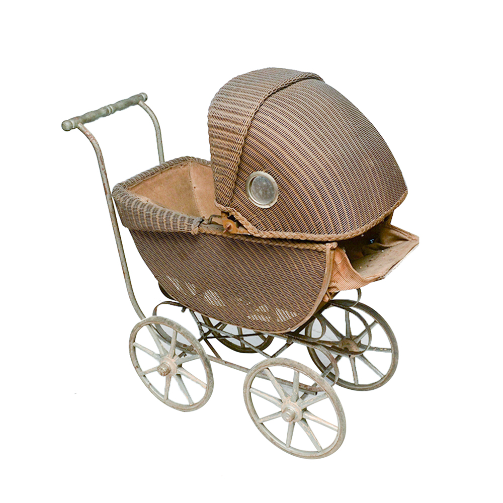 Vintage Decorative Wicker Baby Carriage
