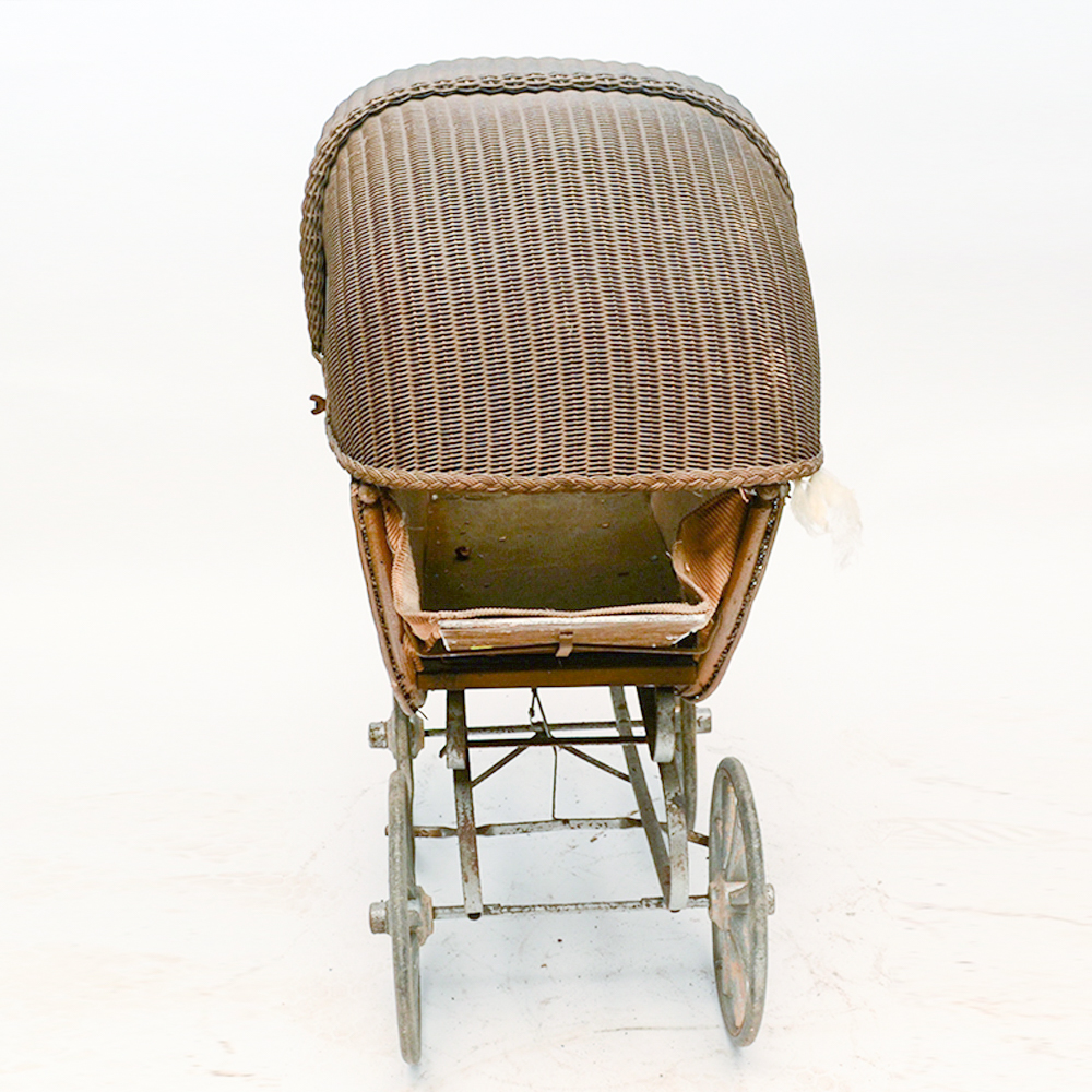 Vintage Decorative Wicker Baby Carriage