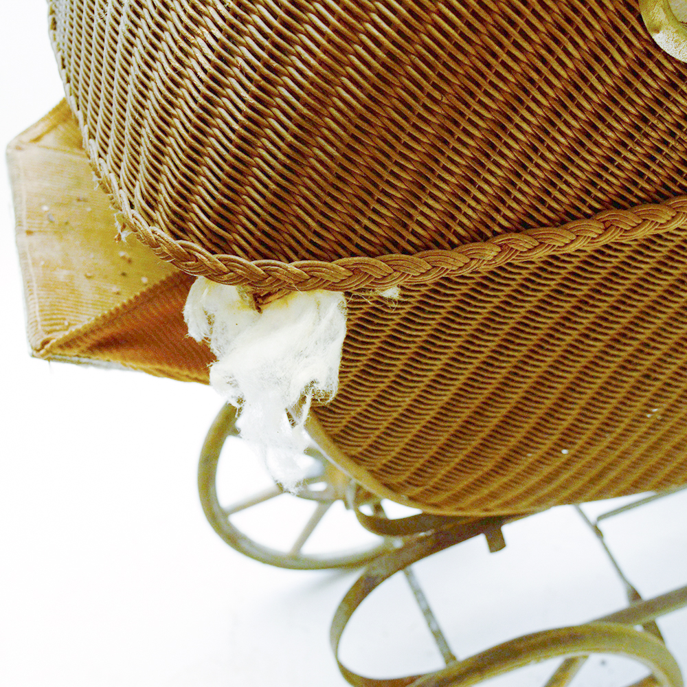 Vintage Decorative Wicker Baby Carriage