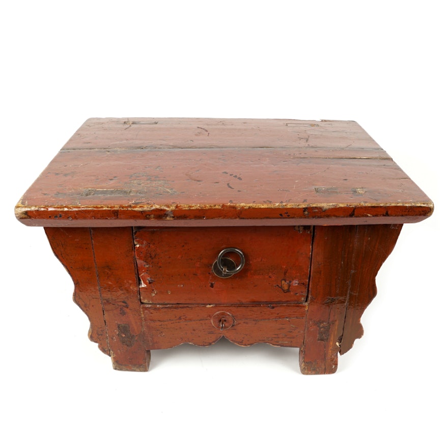 Antique Chinese One-Drawer Stand