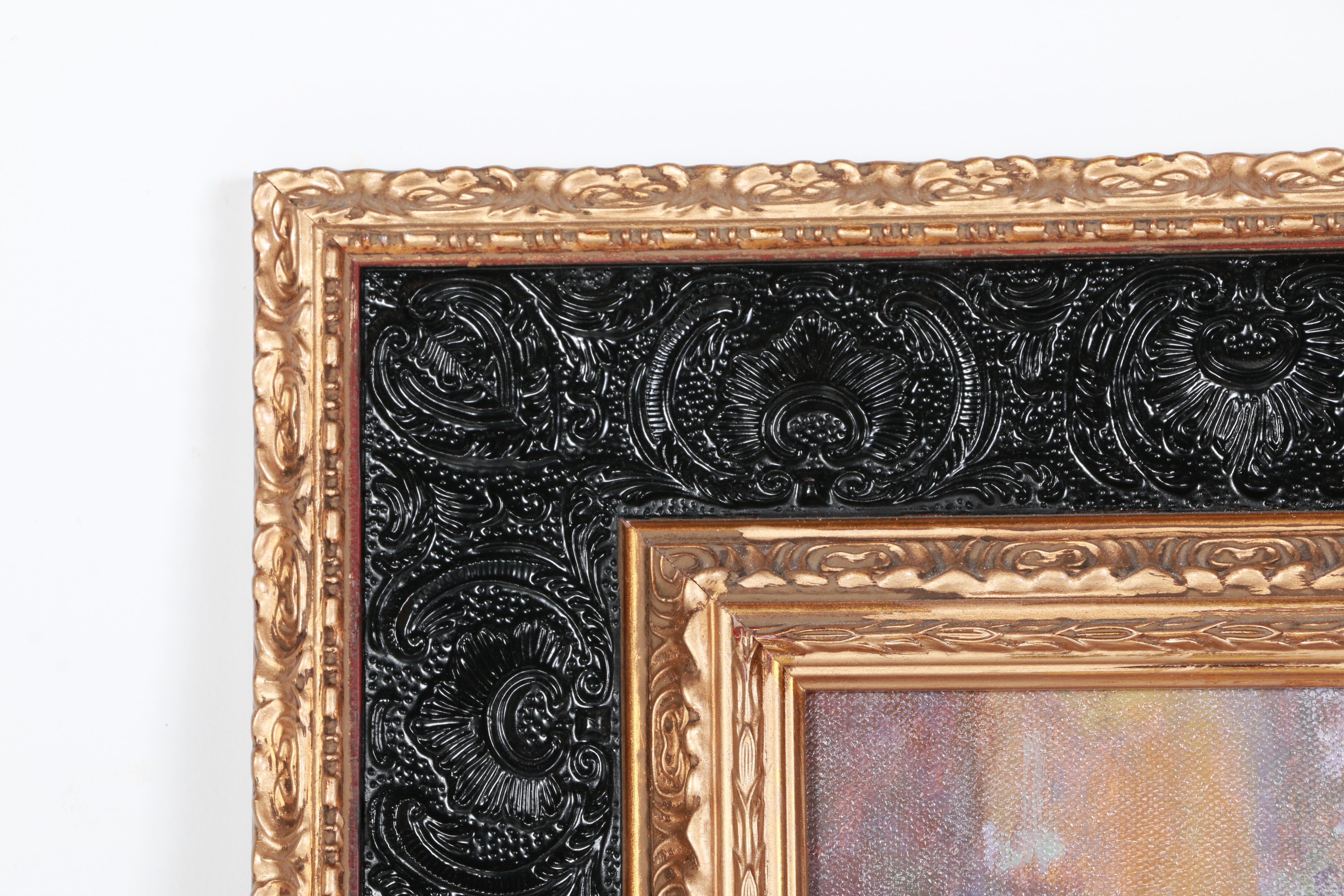 Jan Boone Oil Painting of Children at a Fountain