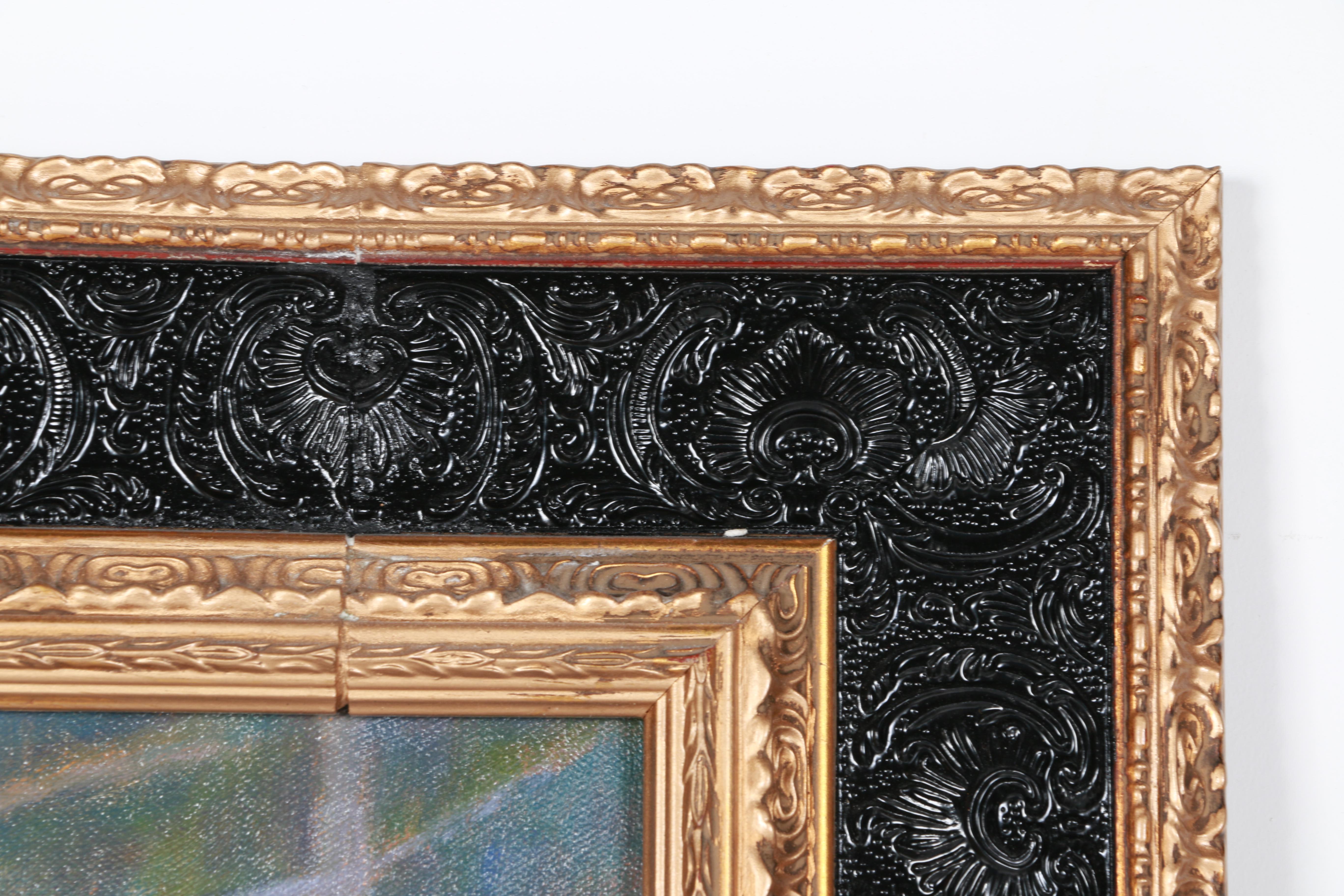 Jan Boone Oil Painting of Children at a Fountain