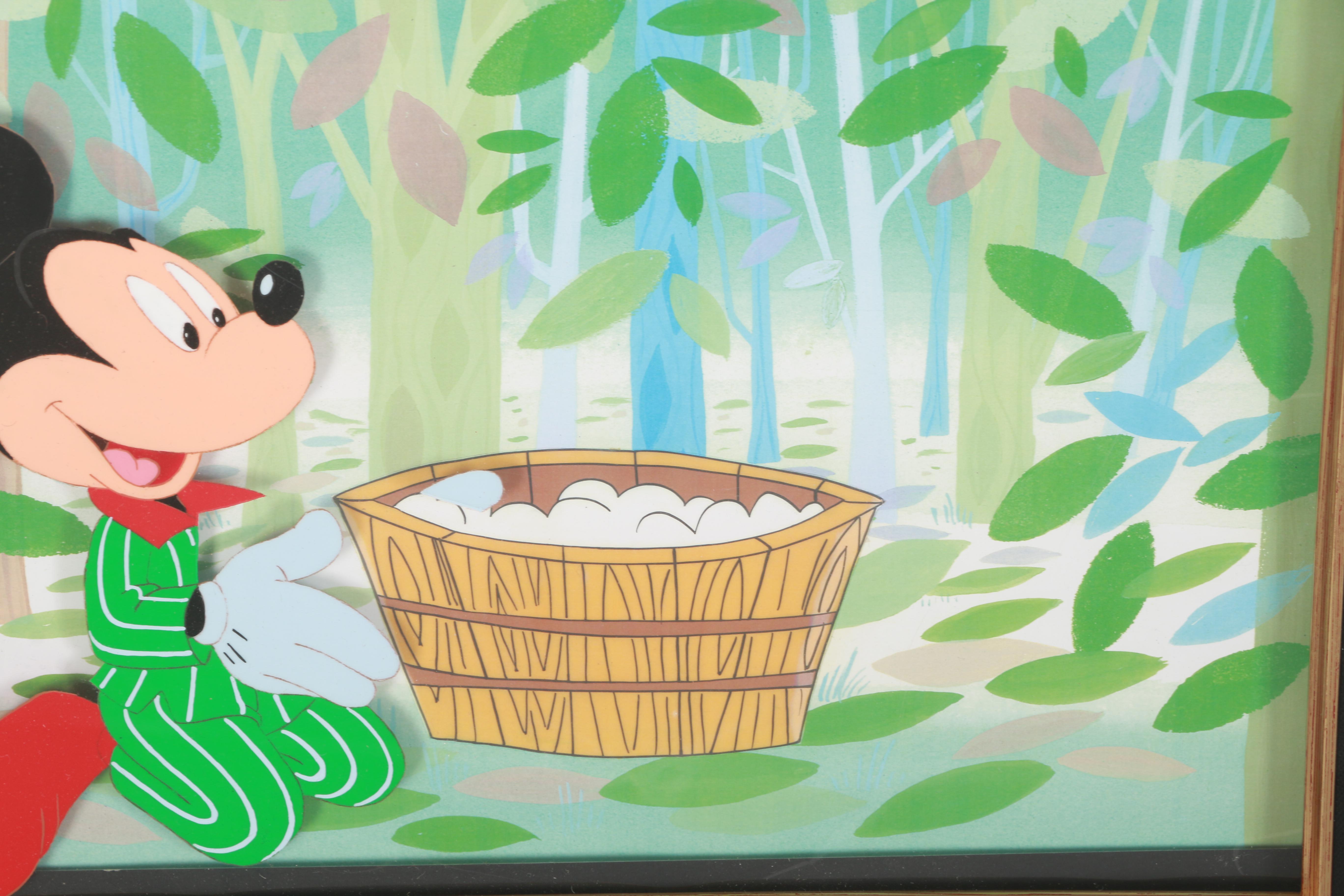 Disney Sericel with Graphite Sketch of Mickey Mouse