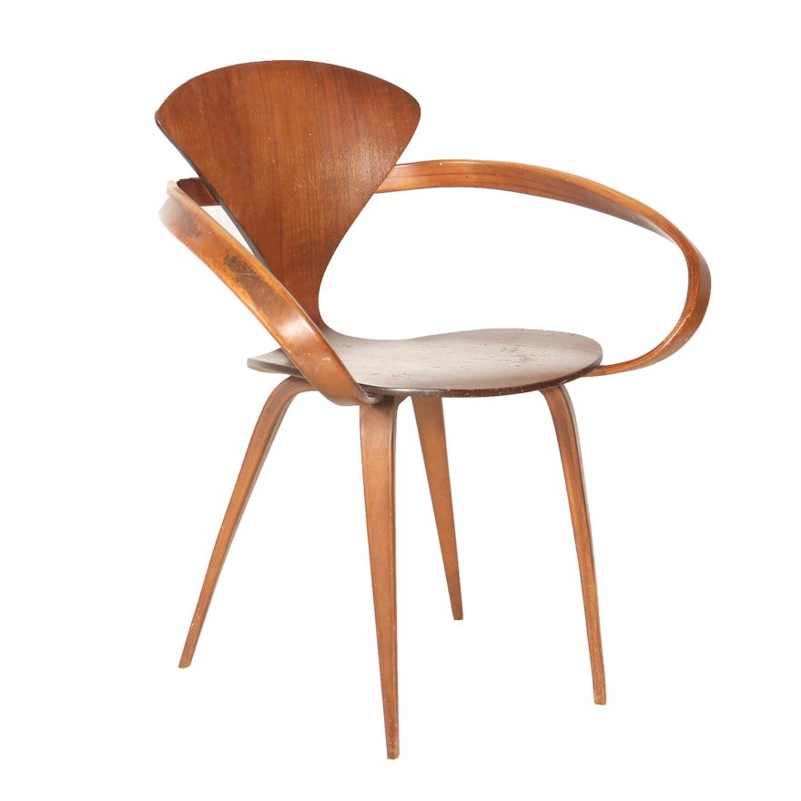 Norman Cherner Molded Plywood Armchair for Plycraft