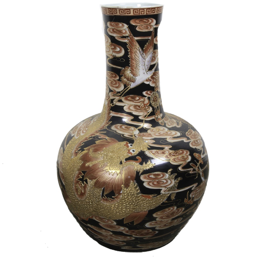 Large East Asian Ceramic Vase