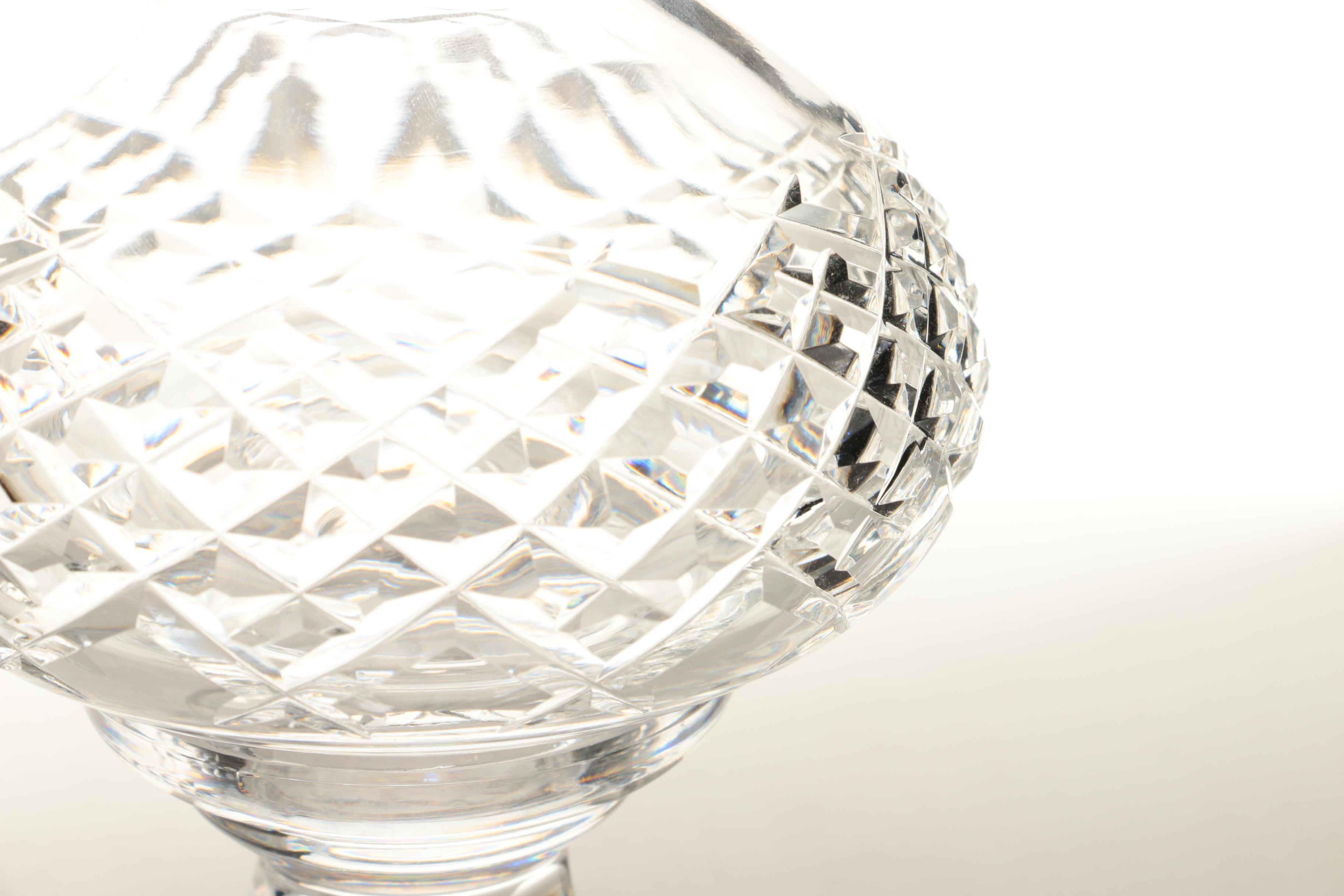 Waterford Crystal Hurricane Lamp and Candle Holders