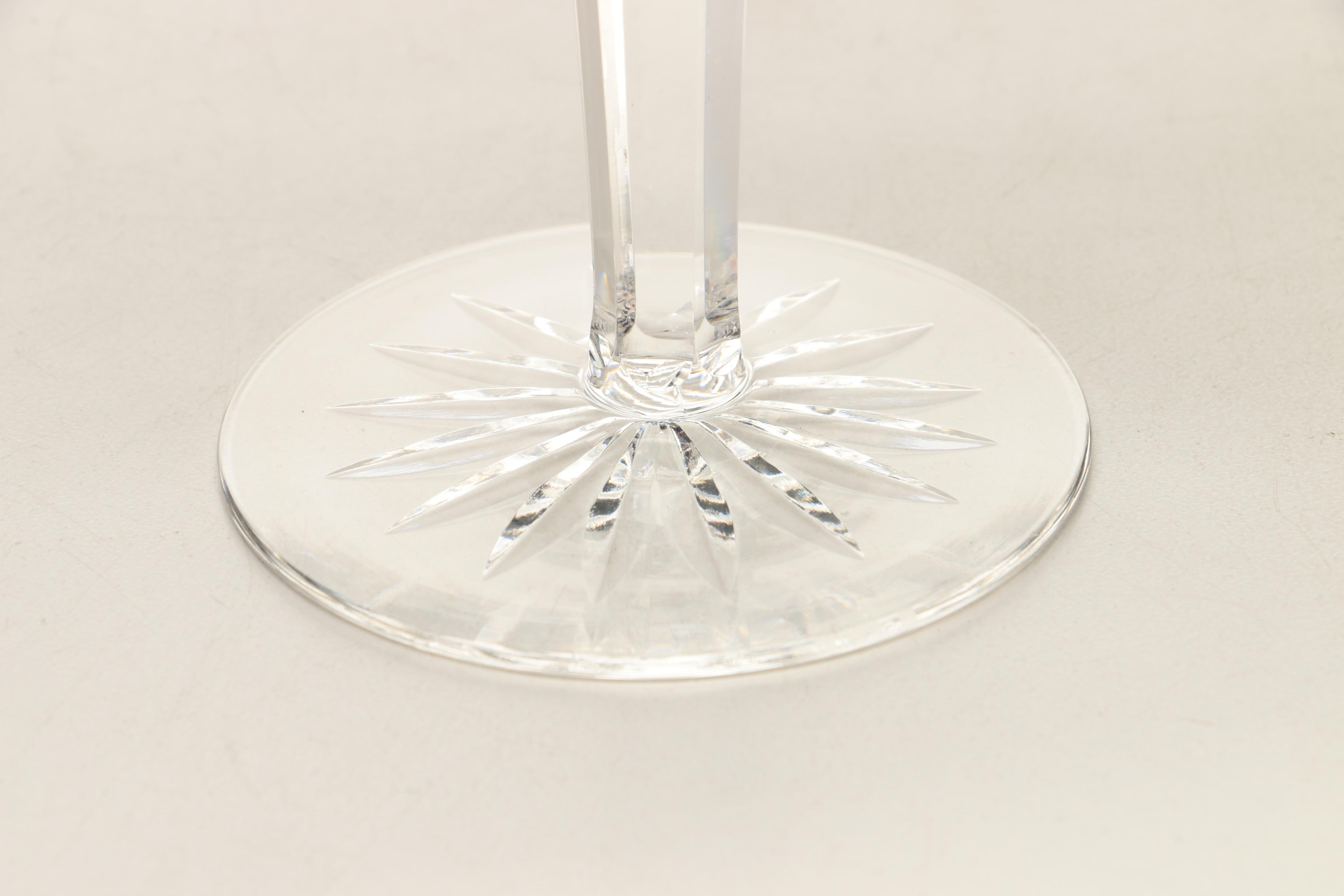 Waterford Crystal Hurricane Lamp and Candle Holders