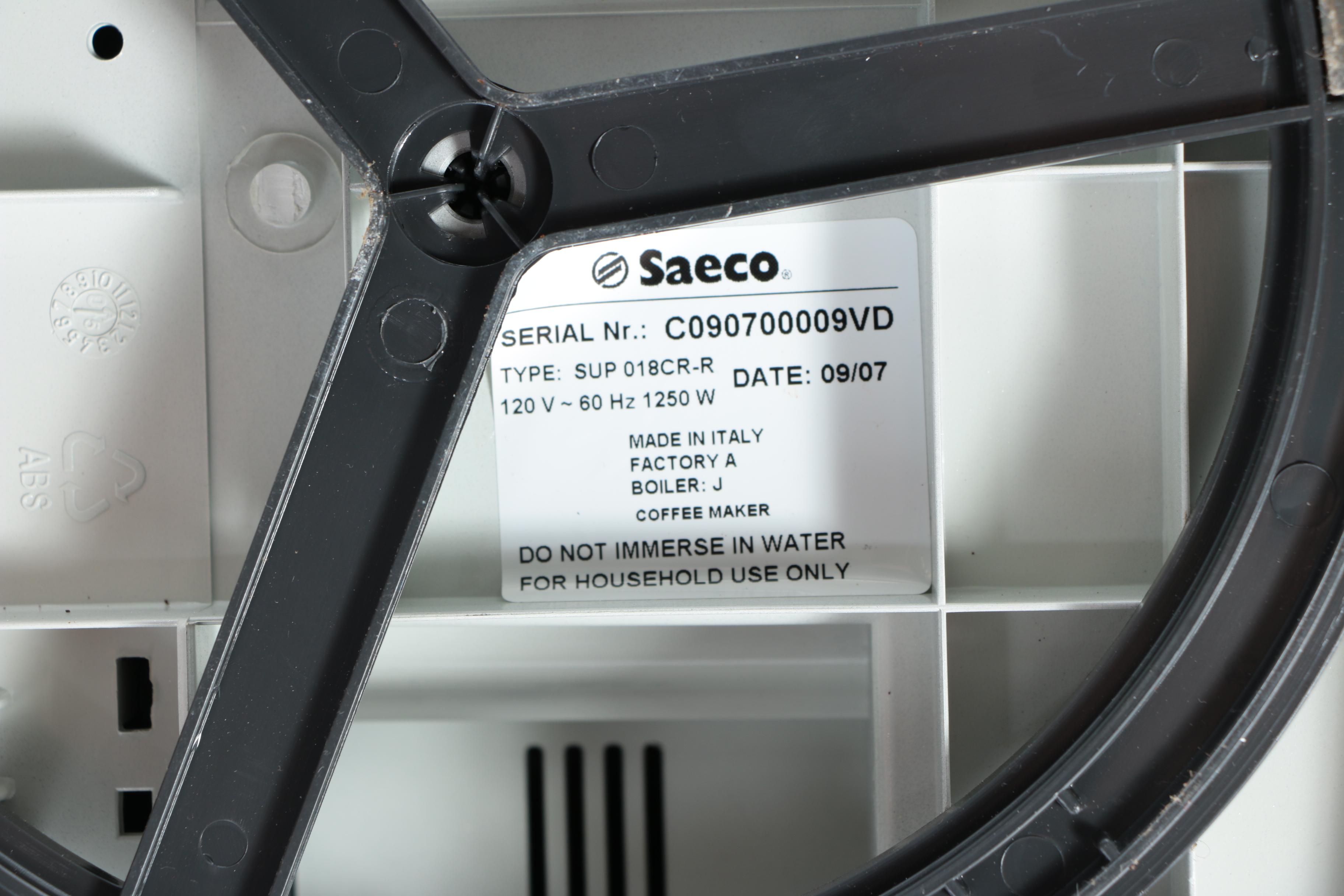 Saeco Vienna DeLuxe Espresso/Cappuccino Maker