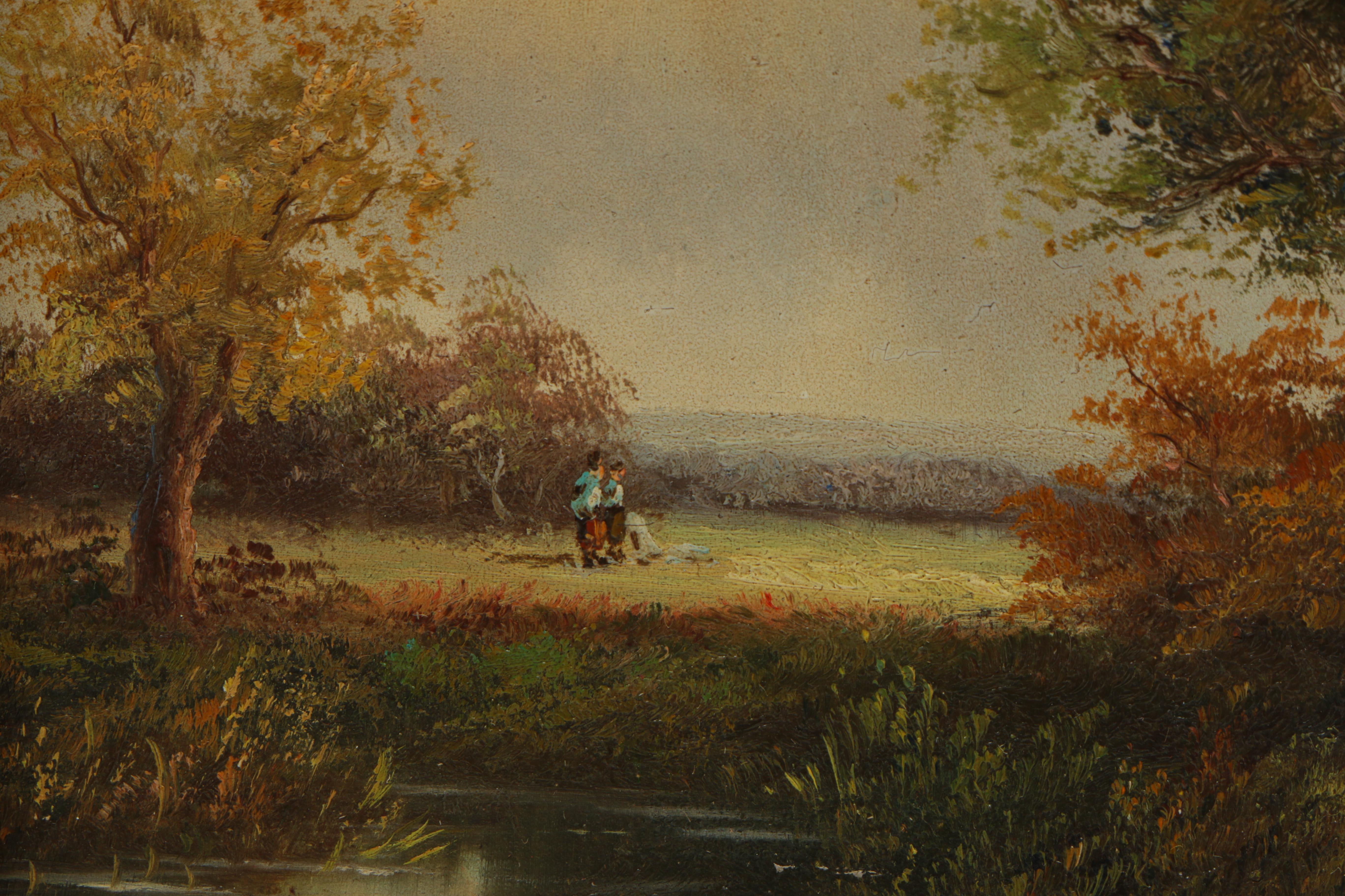 Miniature Oil Painting on Board of Landscape