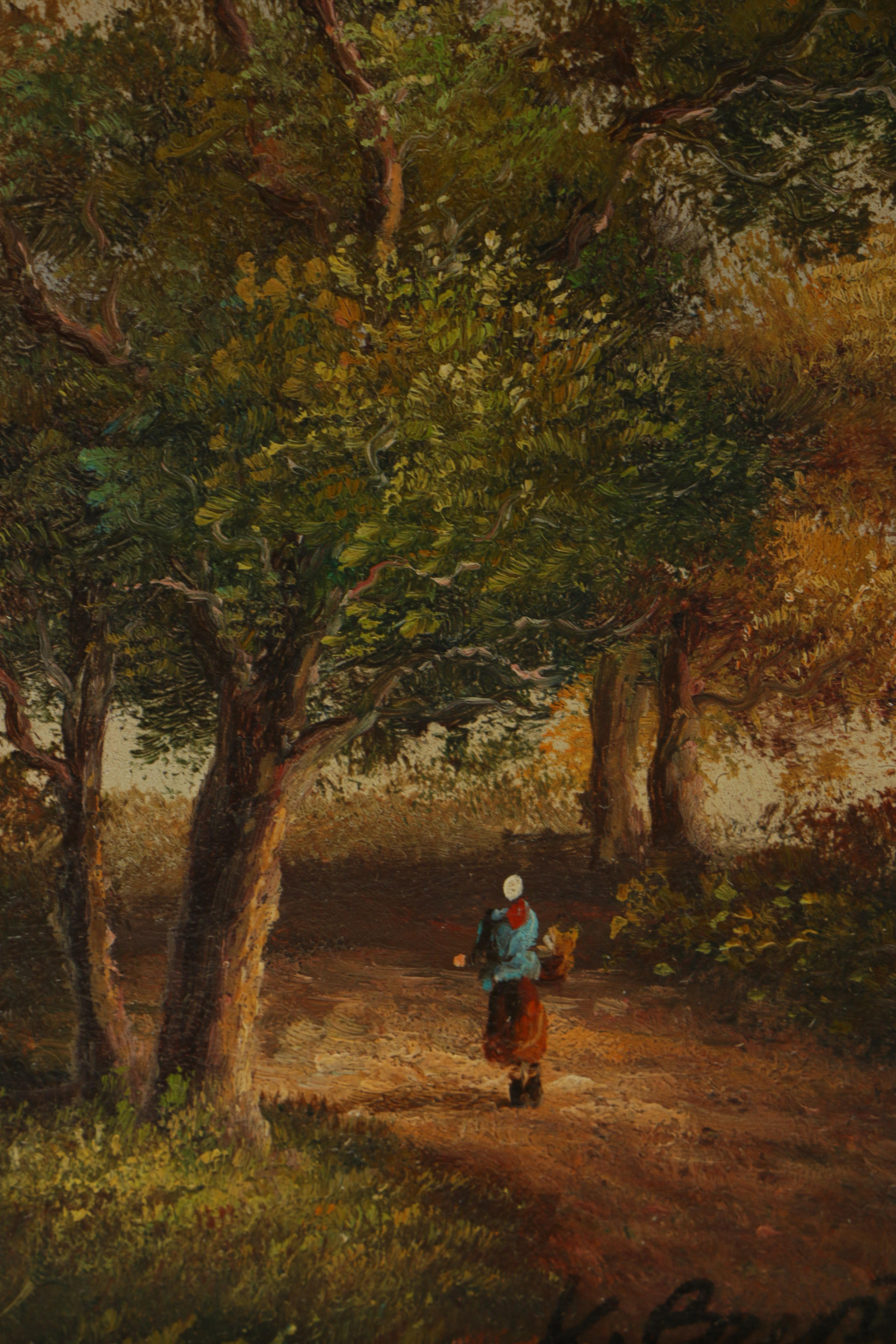 Miniature Oil Painting on Board of Landscape