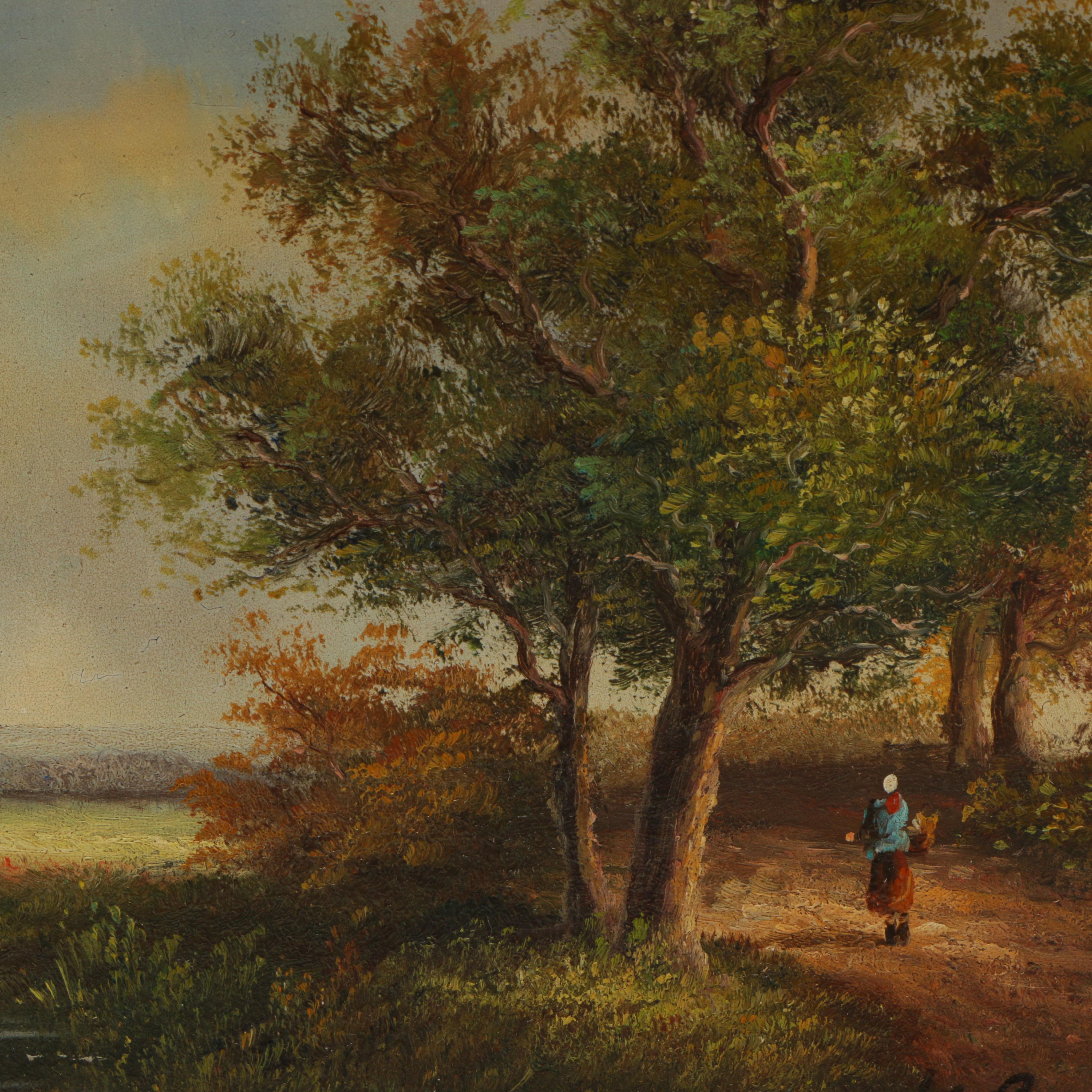 Miniature Oil Painting on Board of Landscape