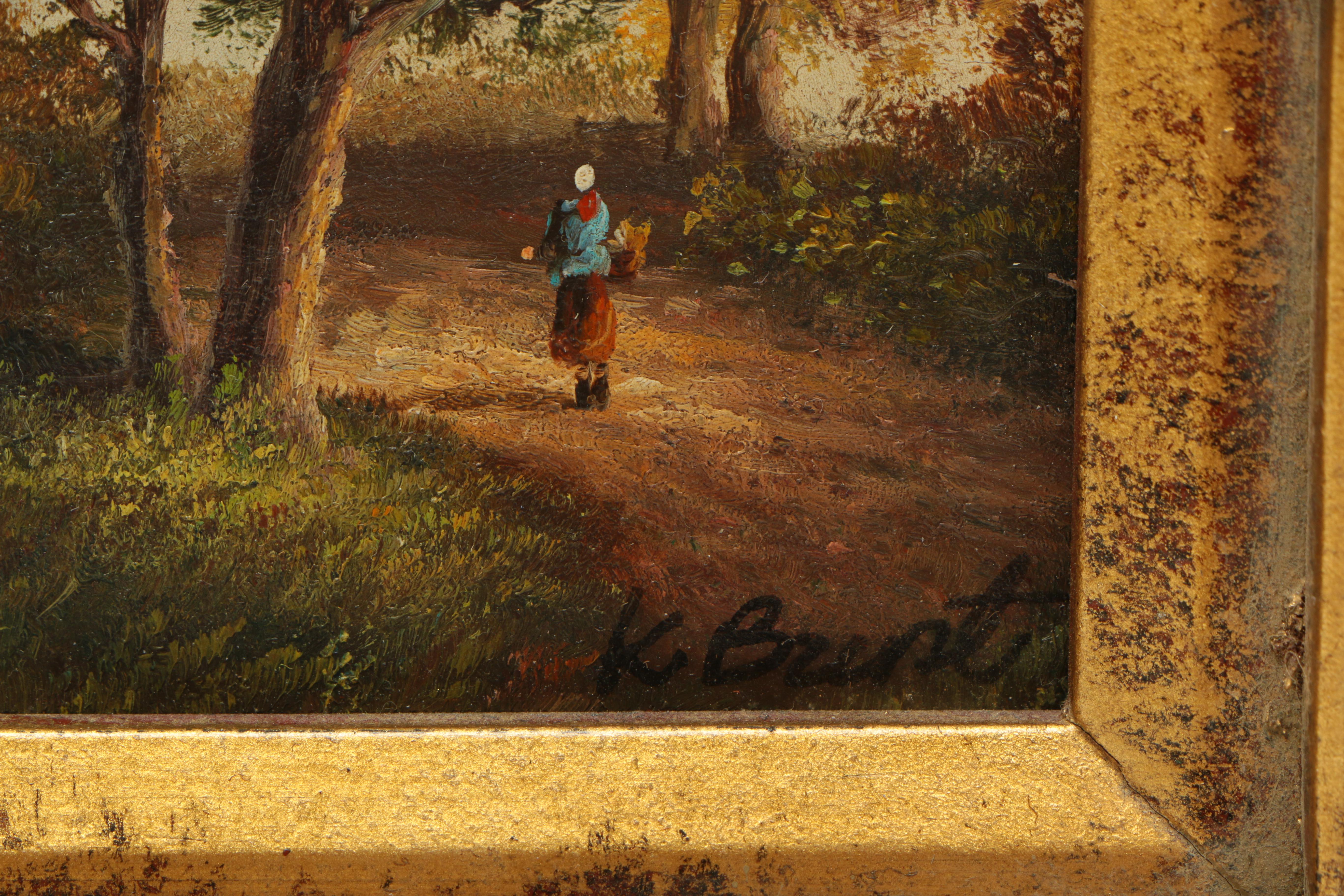 Miniature Oil Painting on Board of Landscape