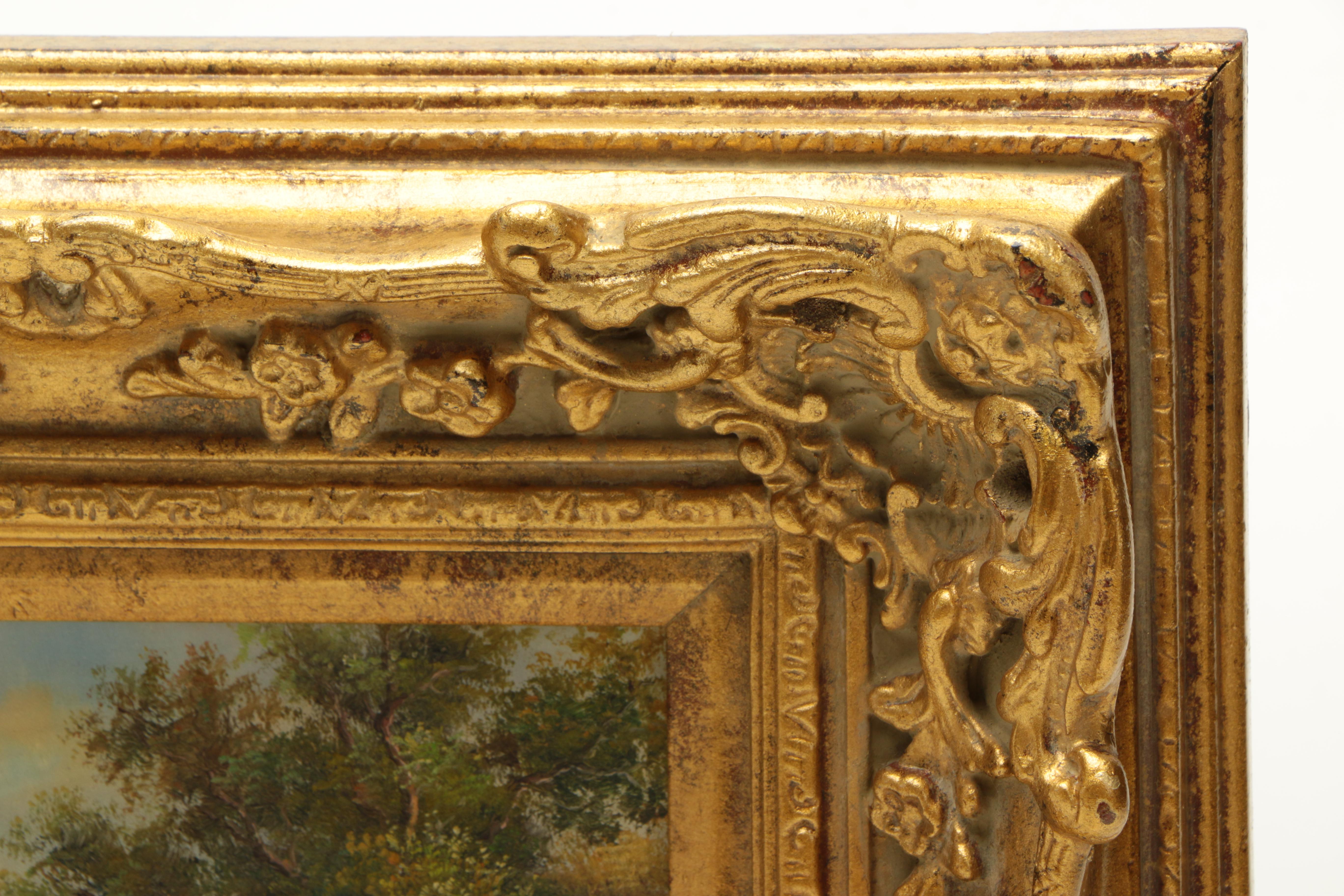 Miniature Oil Painting on Board of Landscape