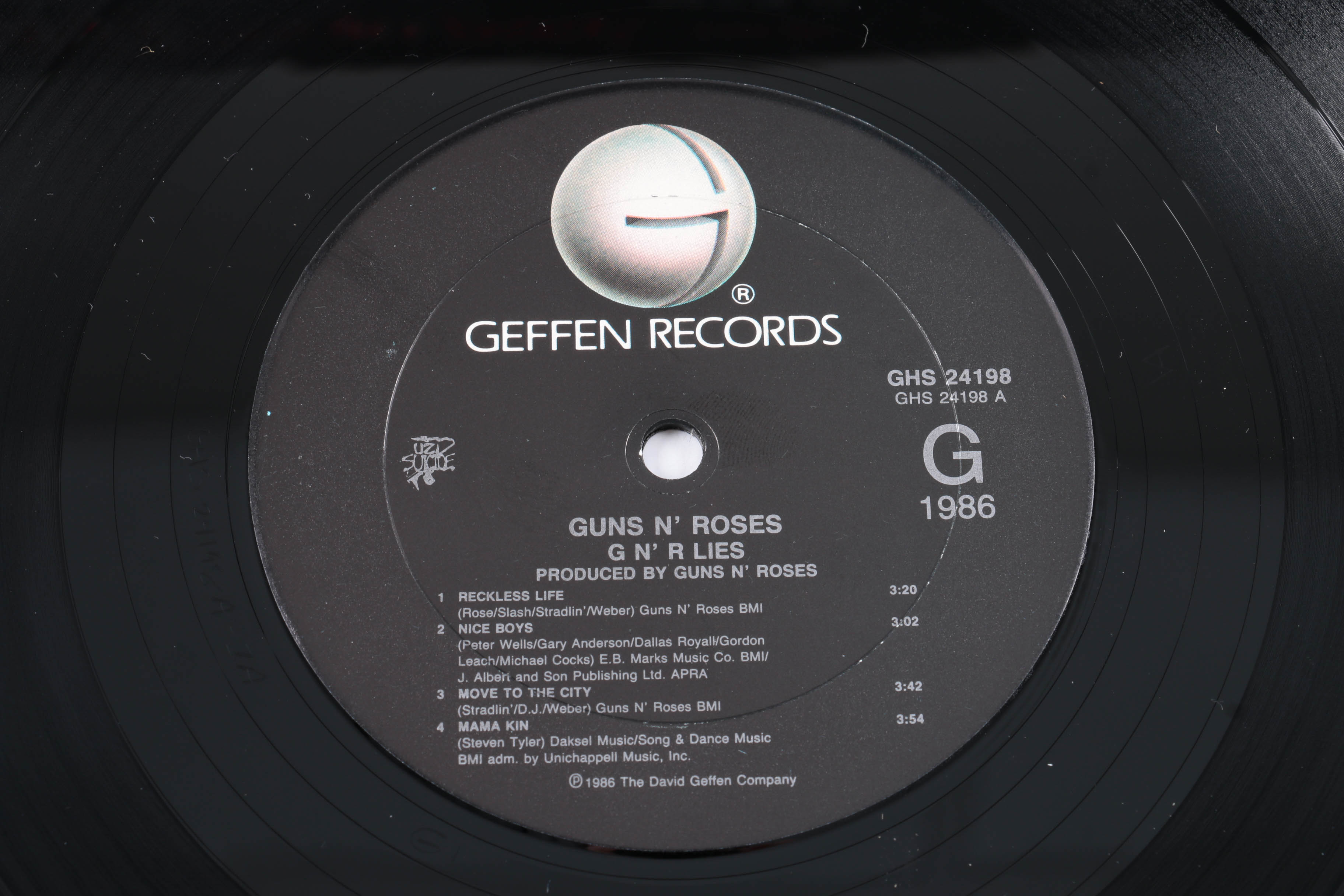 Guns N Roses "G N'R Lies" Club Edition Pressing LP