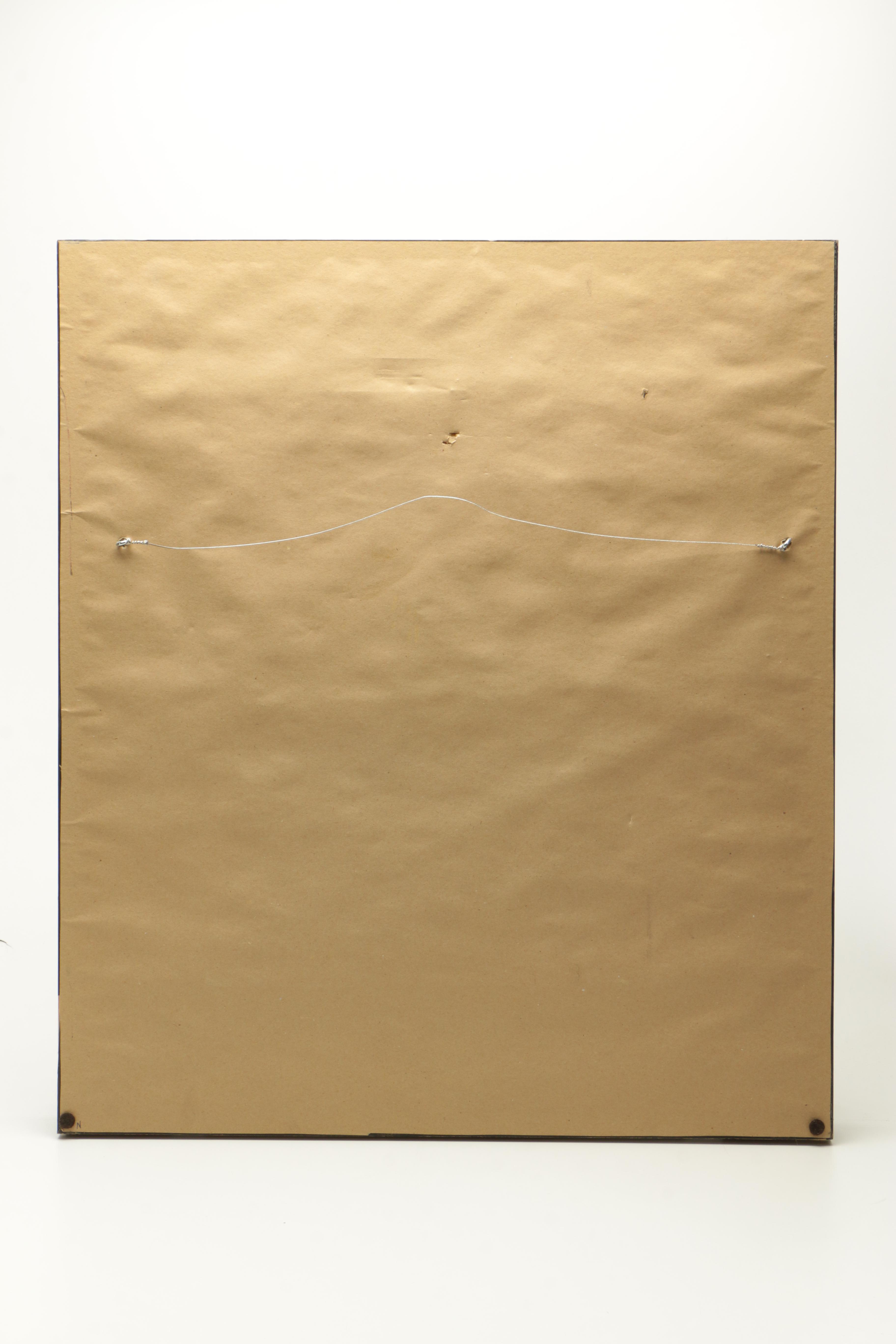 Joseph Guay Collage with Drawing of the Abbey of Saint-Étienne