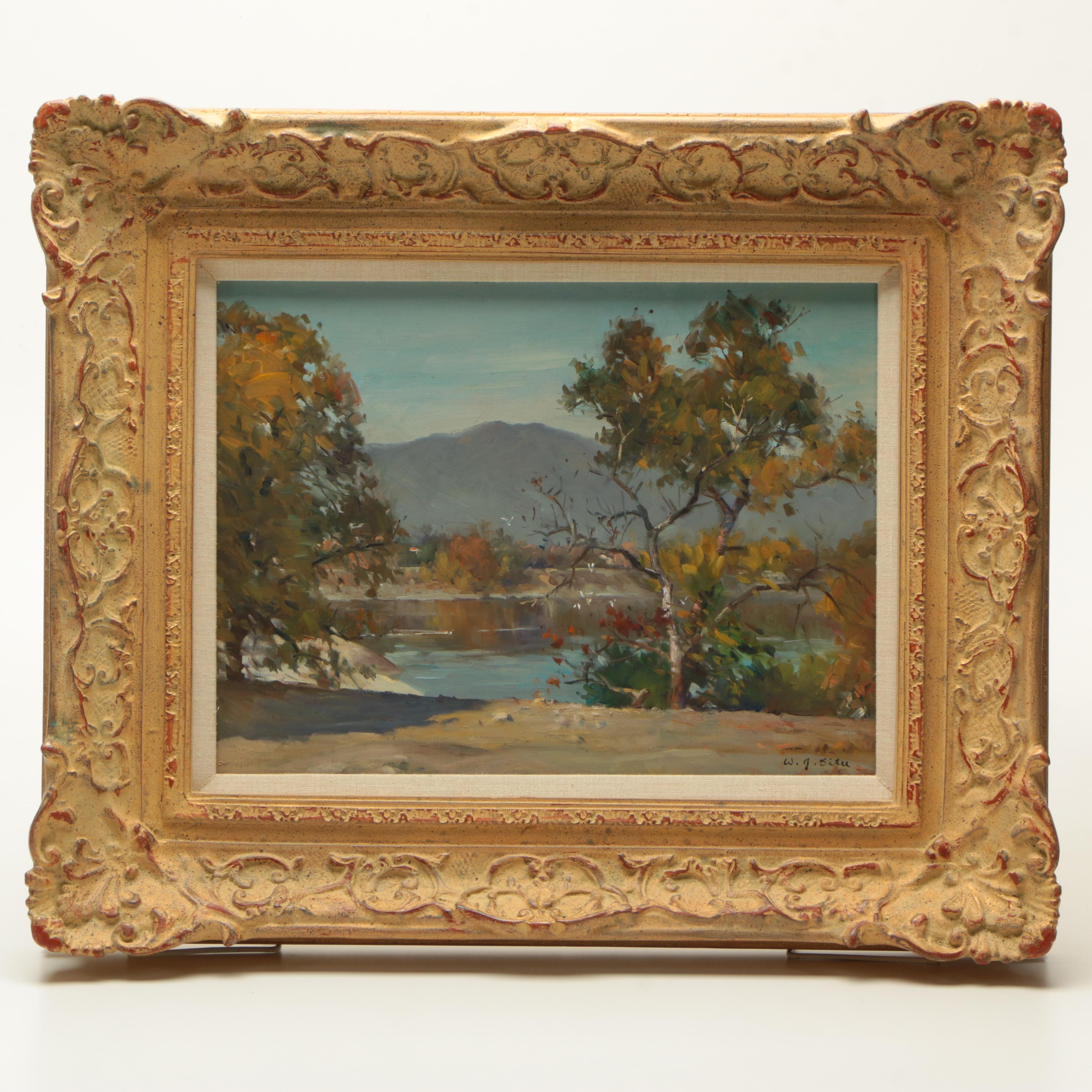 W. Jason Situ Oil Painting on Canvas of Landscape