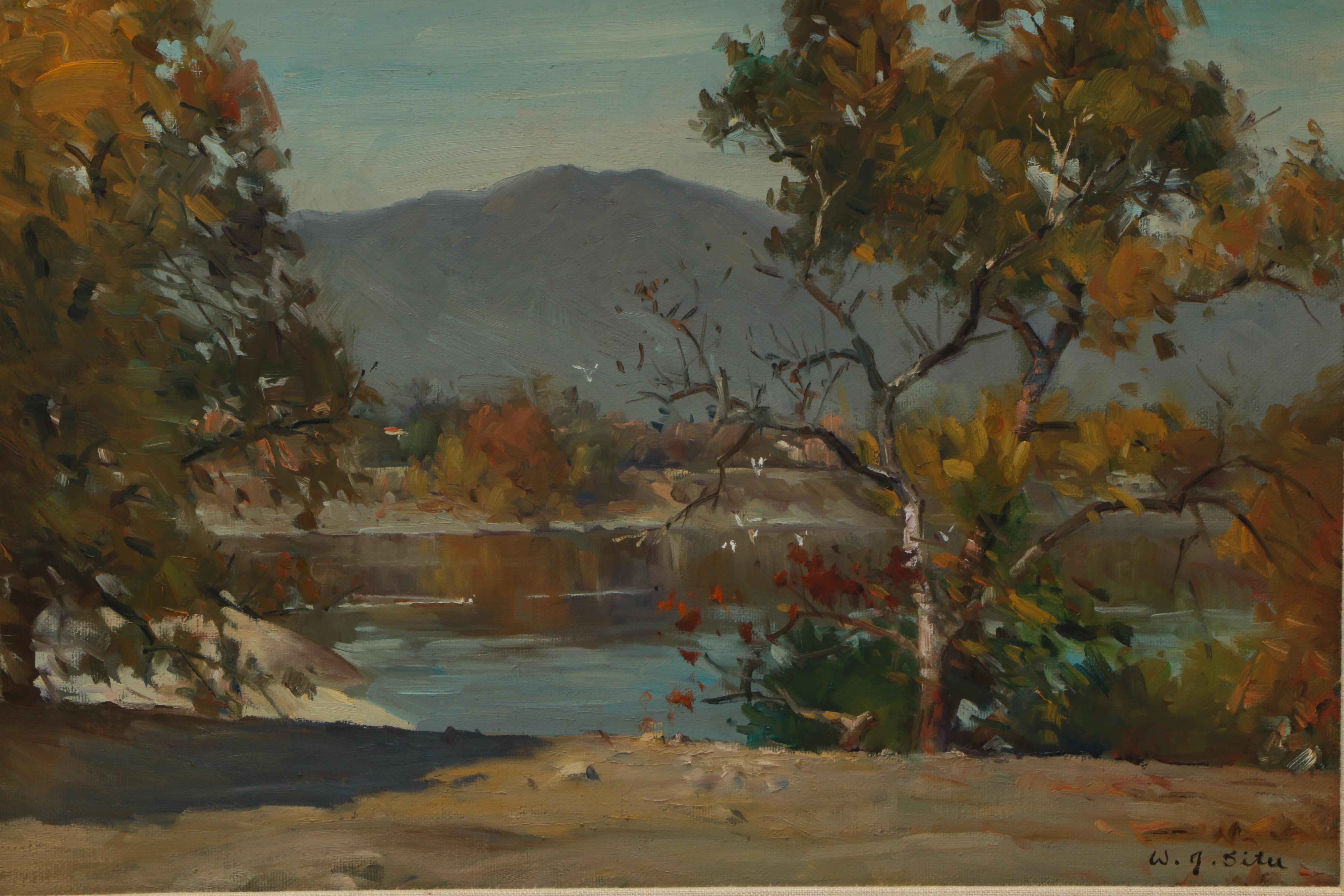 W. Jason Situ Oil Painting on Canvas of Landscape