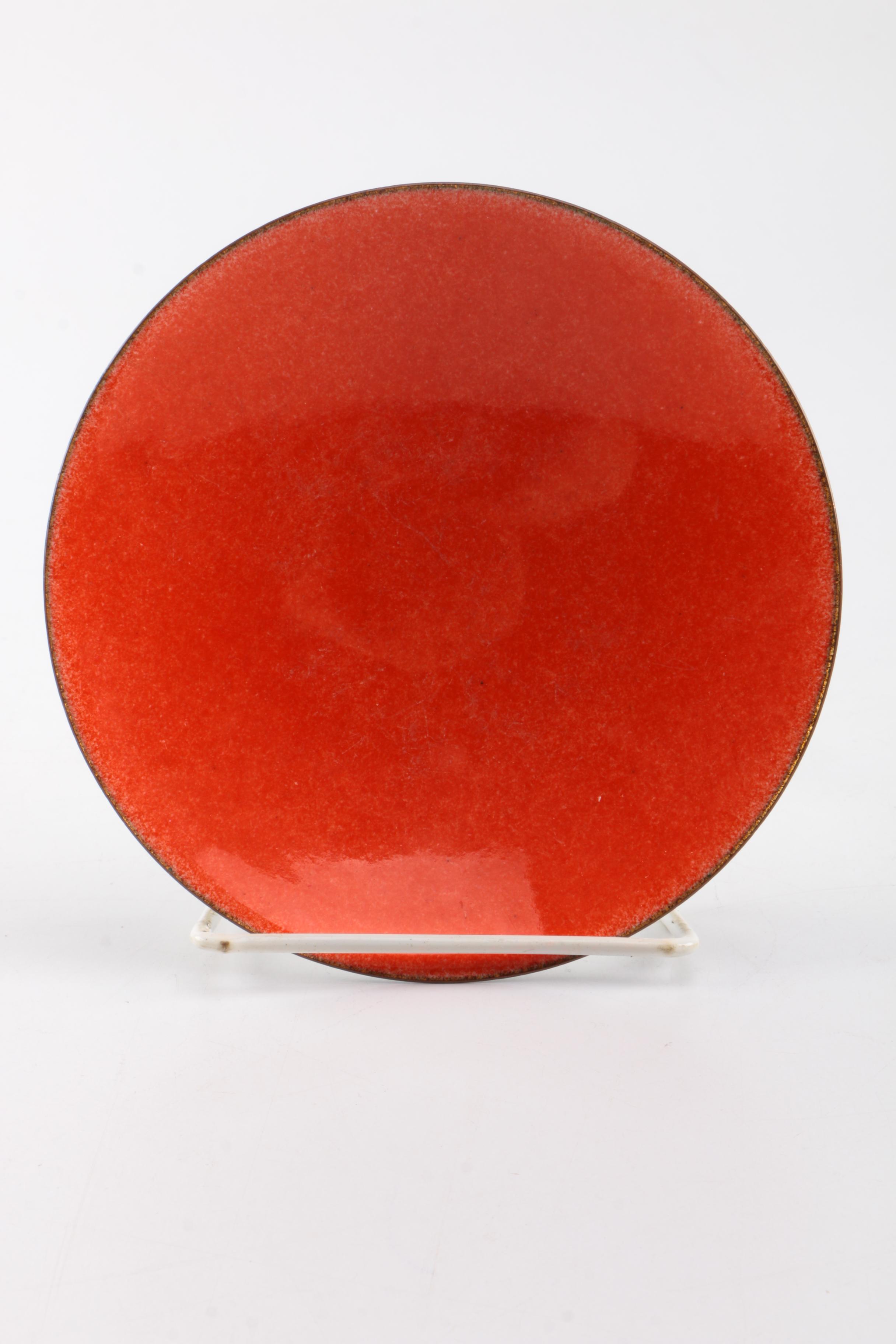 Three Myra Rankin Mid Century Modern Enameled Bowls