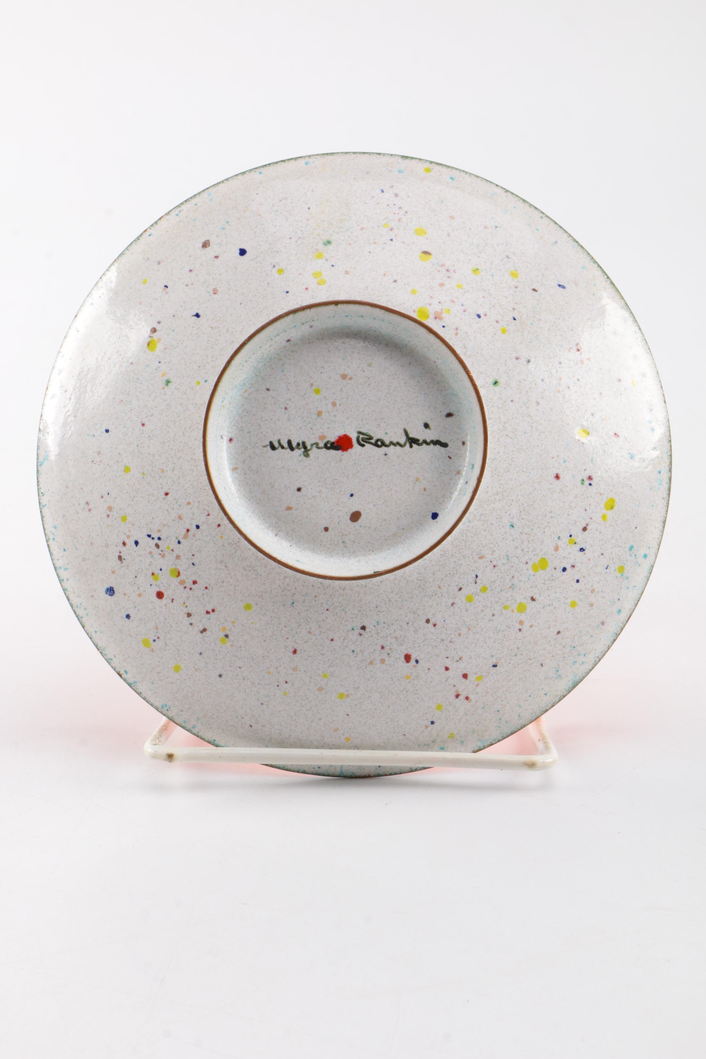 Three Myra Rankin Mid Century Modern Enameled Bowls