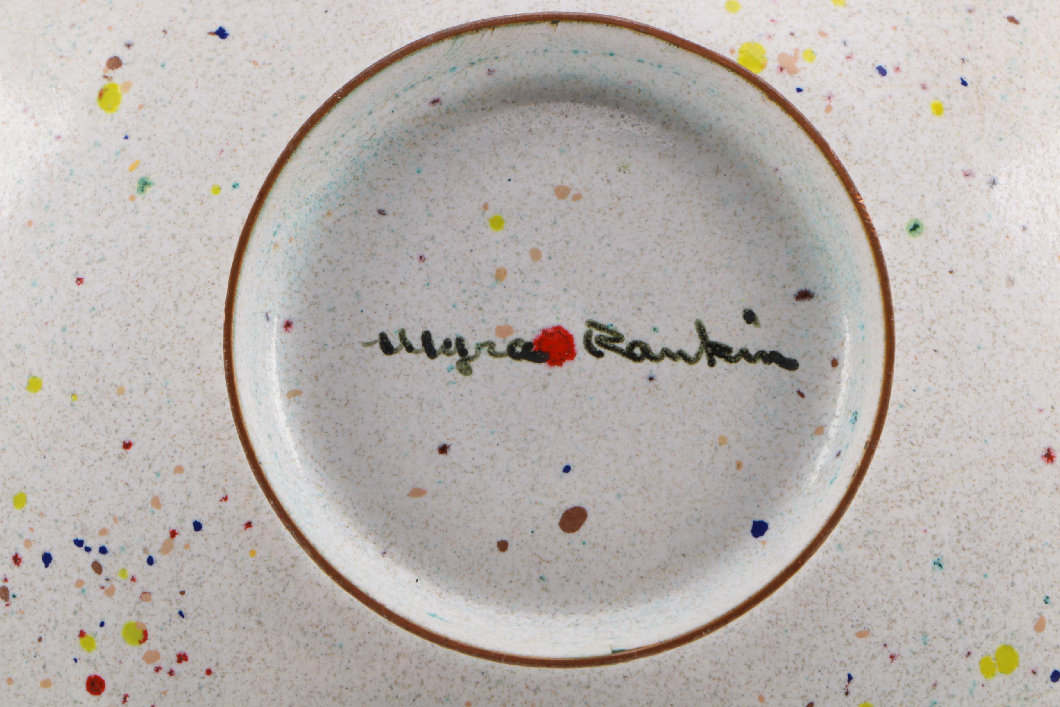 Three Myra Rankin Mid Century Modern Enameled Bowls