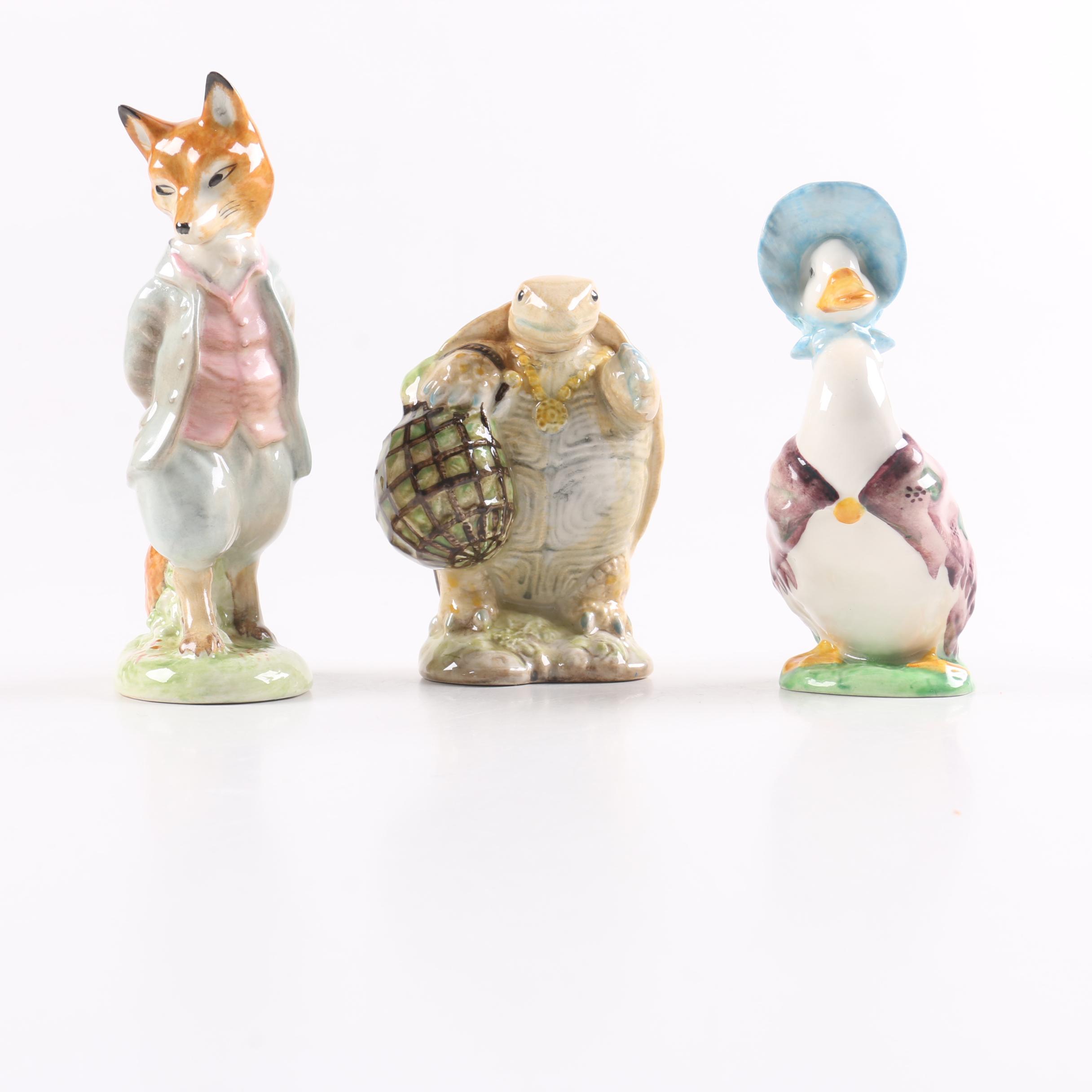 Beatrix Potter Figurines Including "Mr. Alderman Ptolemy"