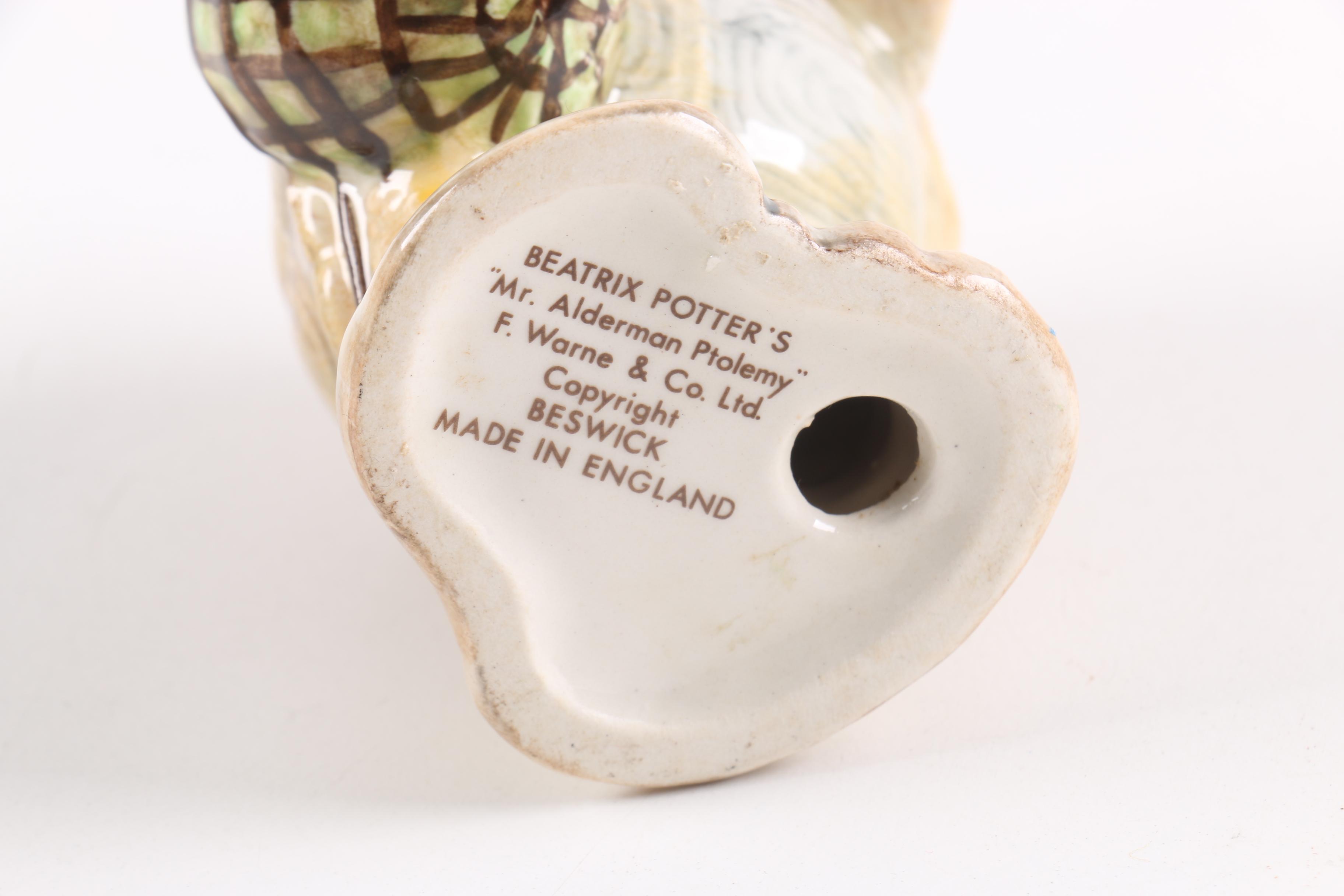 Beatrix Potter Figurines Including "Mr. Alderman Ptolemy"