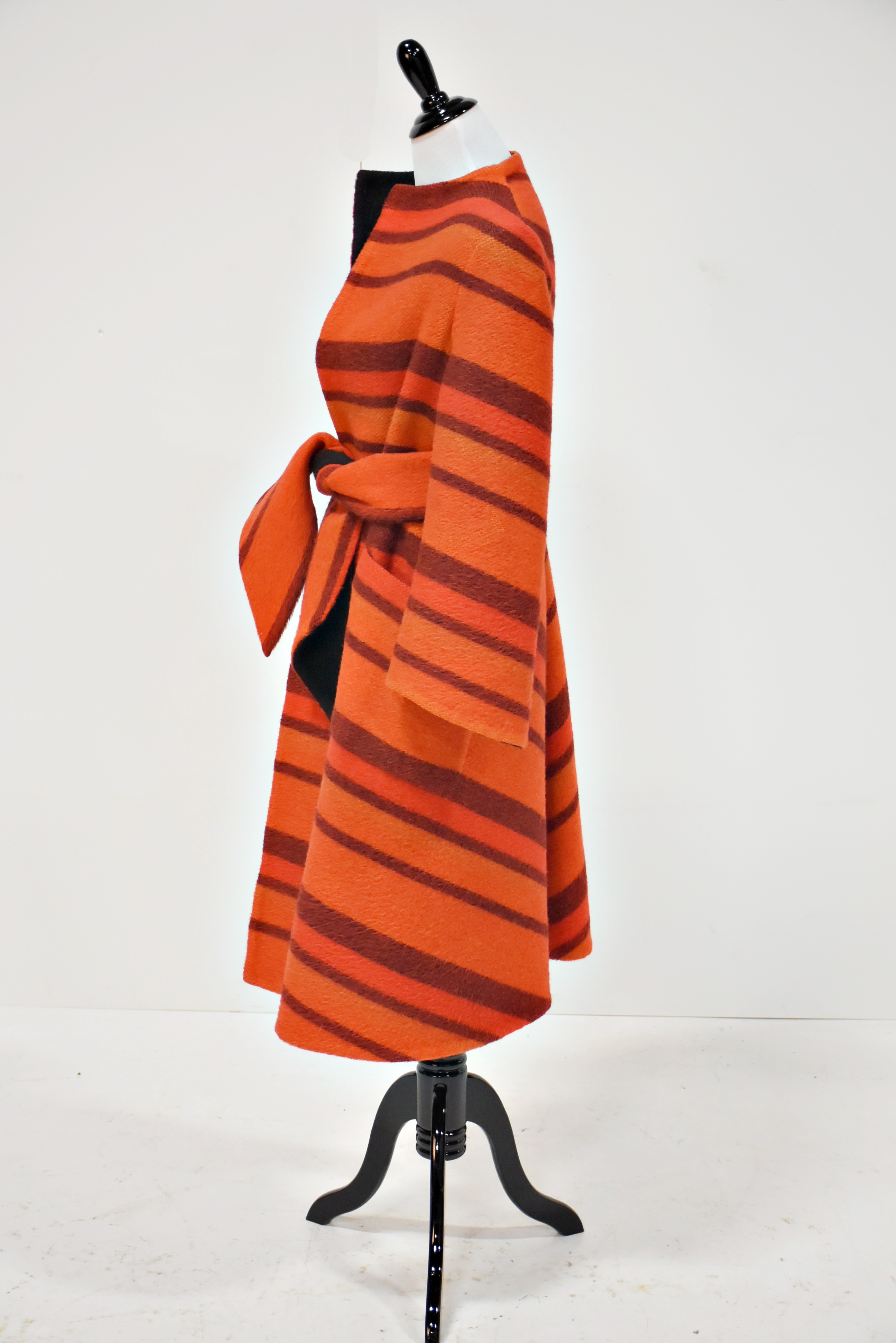 Vintage 1960's Pauline Trigere Mohair Bengal Swing Coat From Gidding Jenny