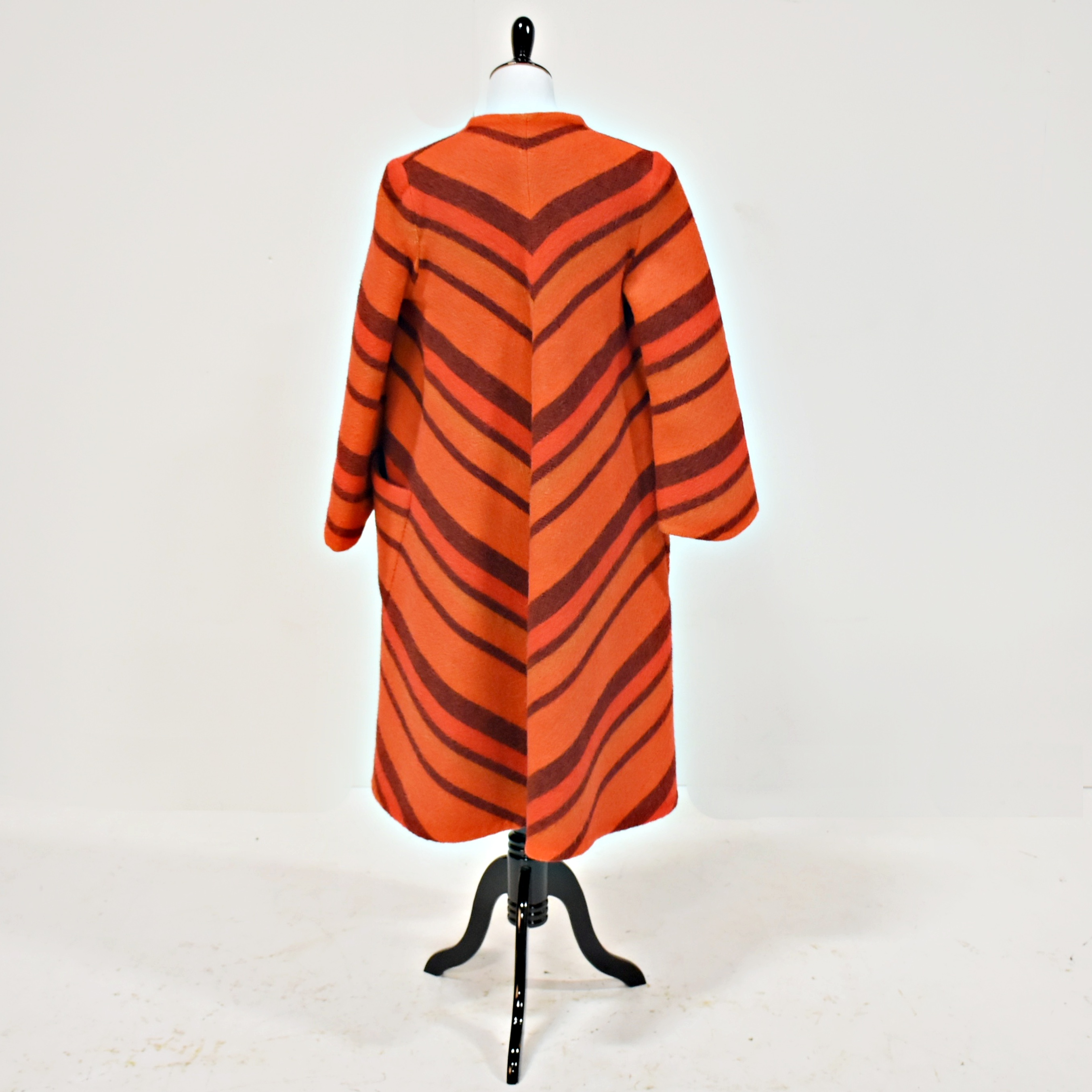 Vintage 1960's Pauline Trigere Mohair Bengal Swing Coat From Gidding Jenny
