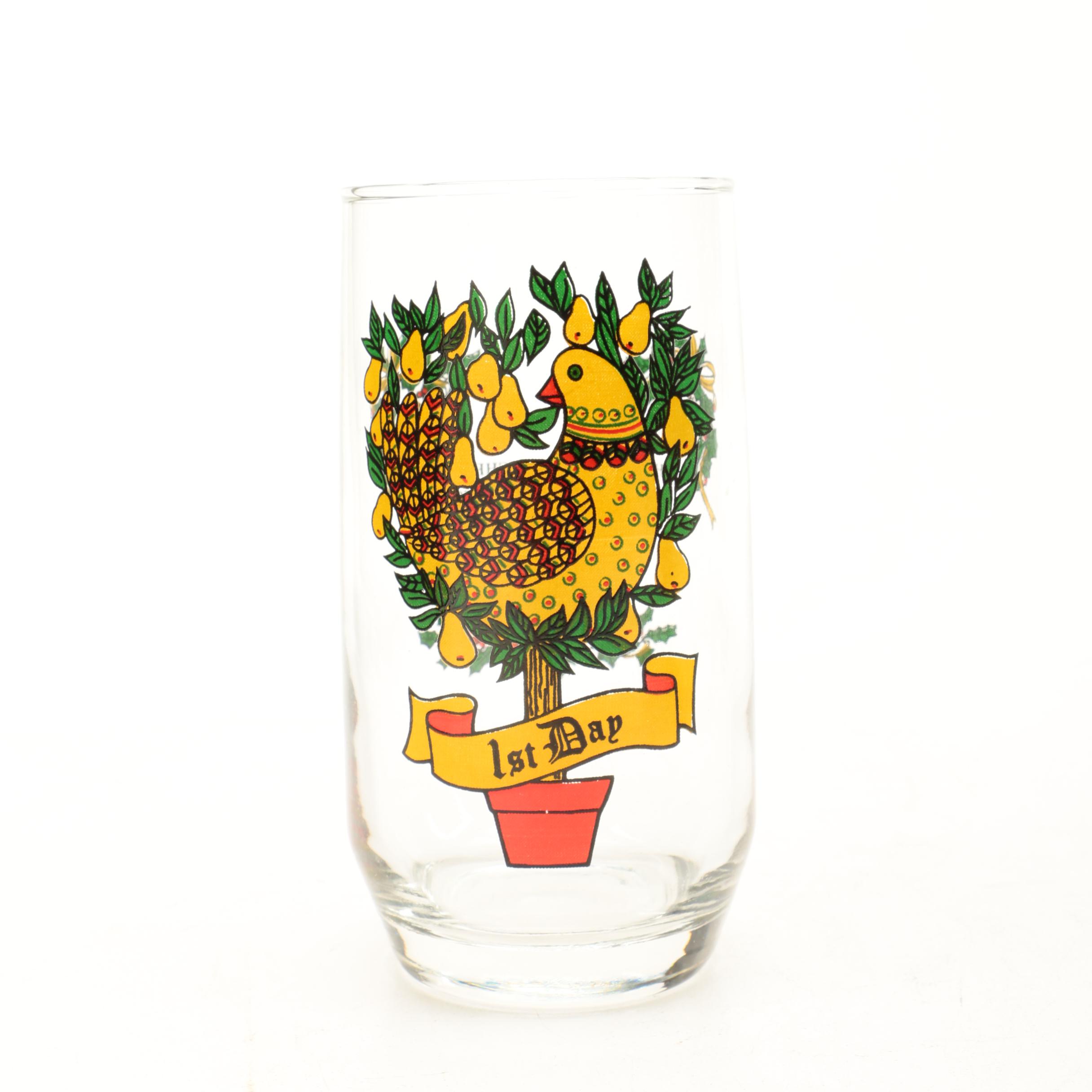 Twelve Days of Christmas Drinking Glasses