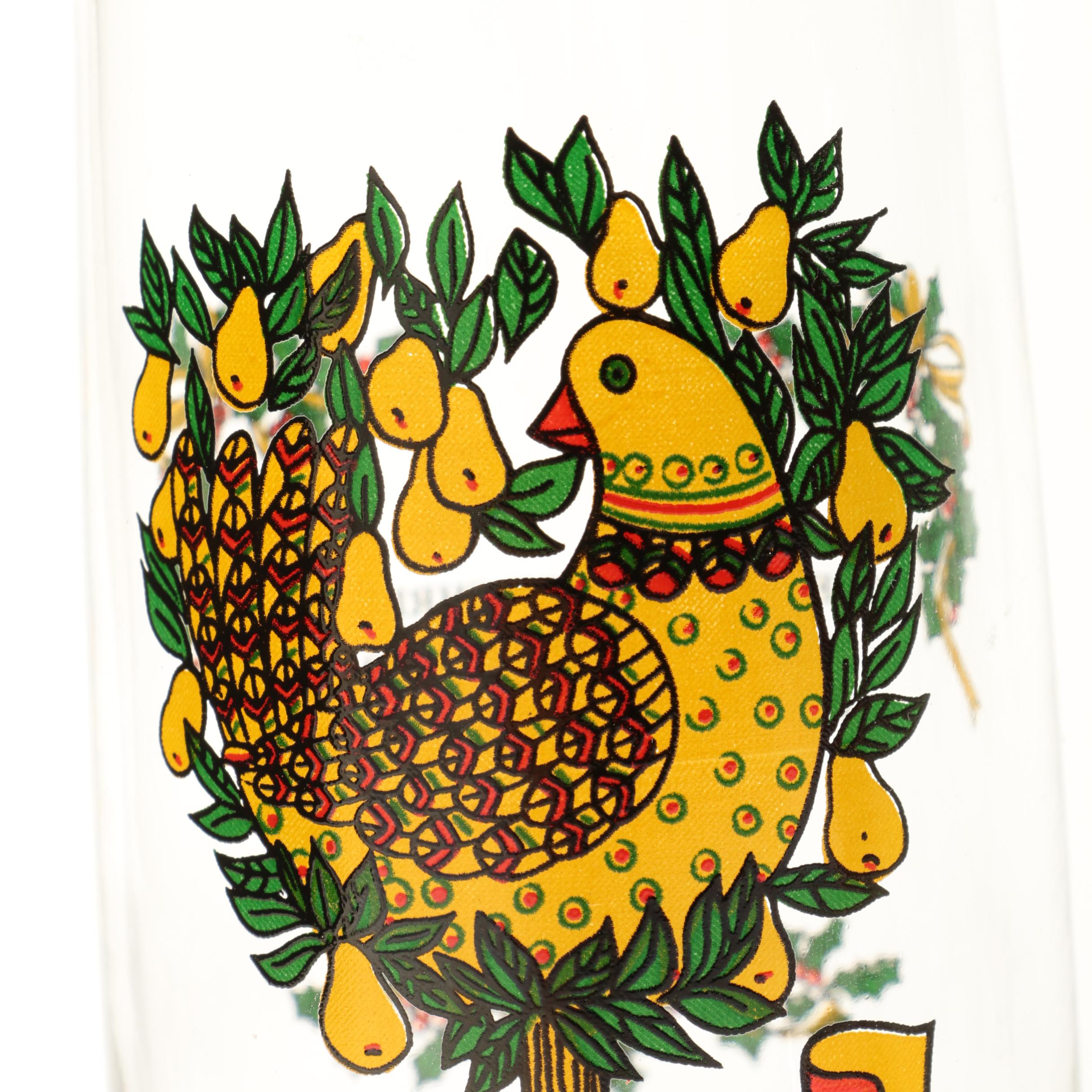 Twelve Days of Christmas Drinking Glasses