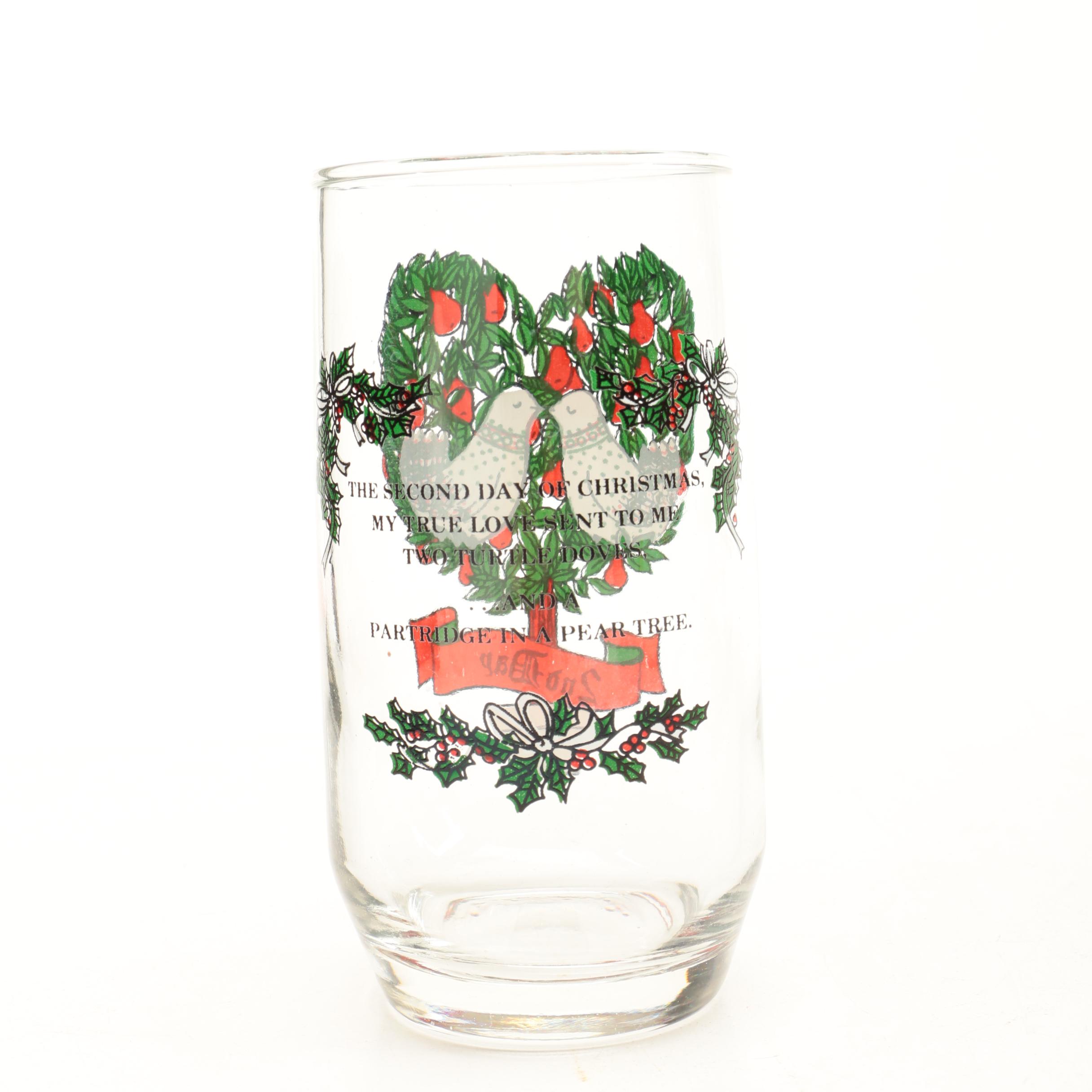 Twelve Days of Christmas Drinking Glasses