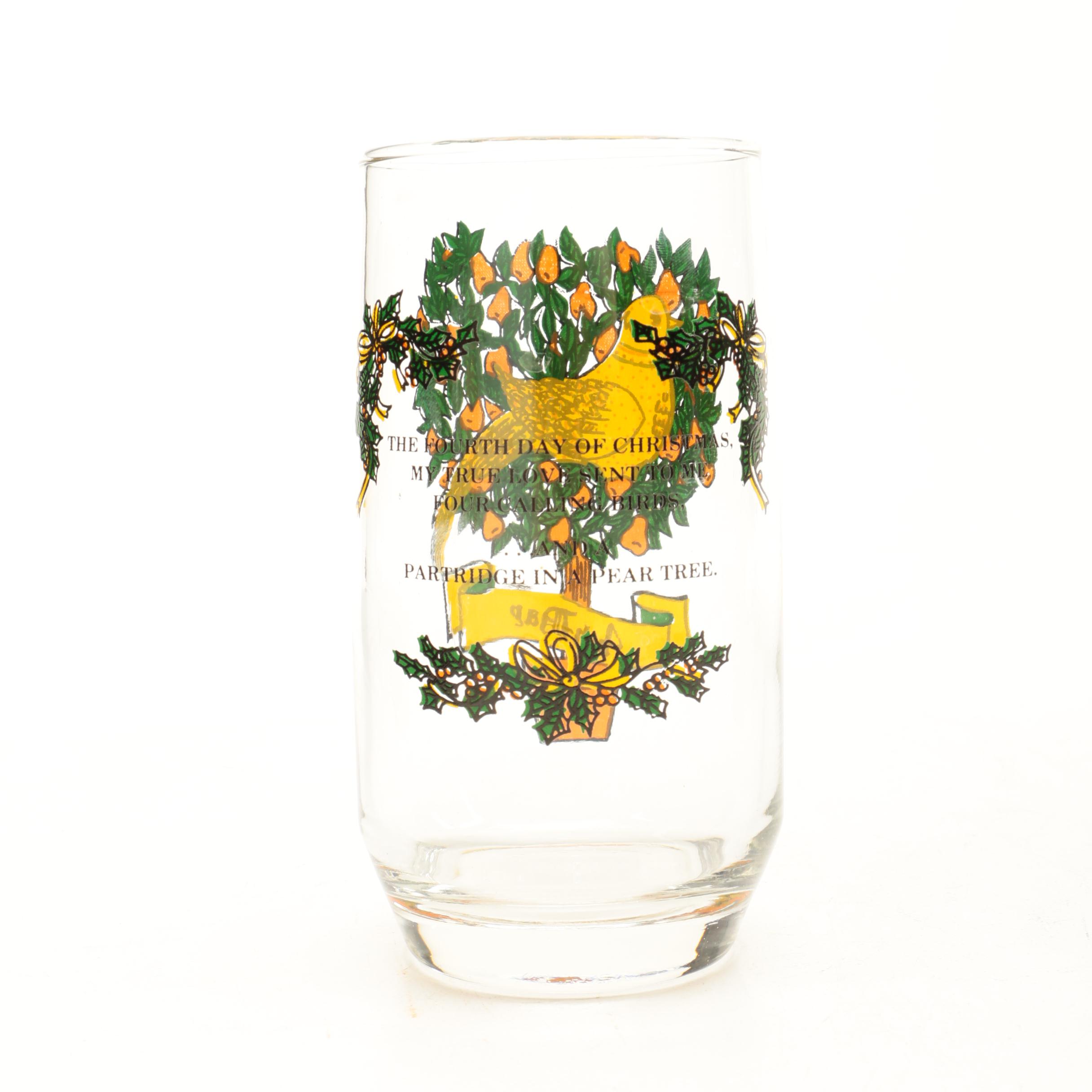 Twelve Days of Christmas Drinking Glasses