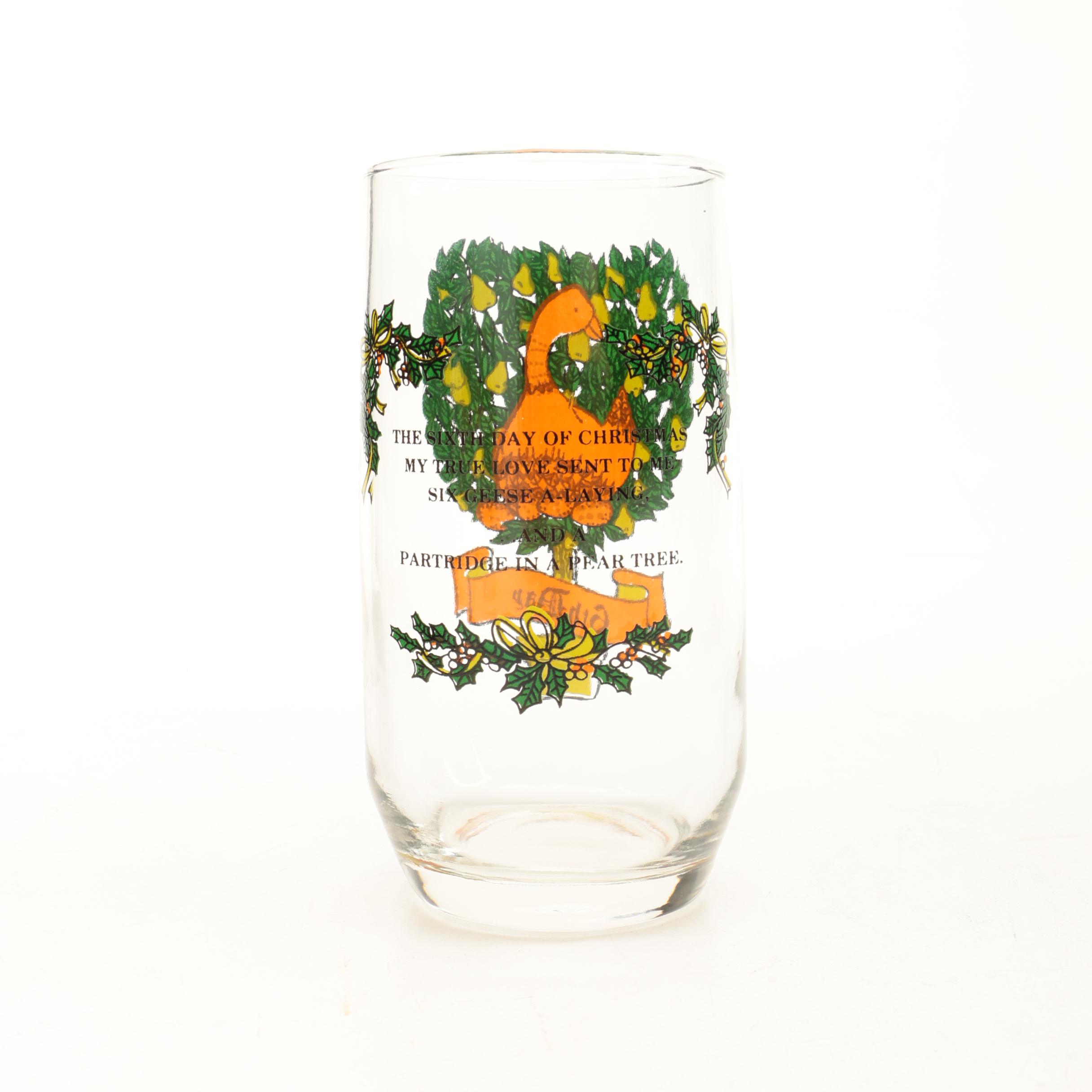 Twelve Days of Christmas Drinking Glasses