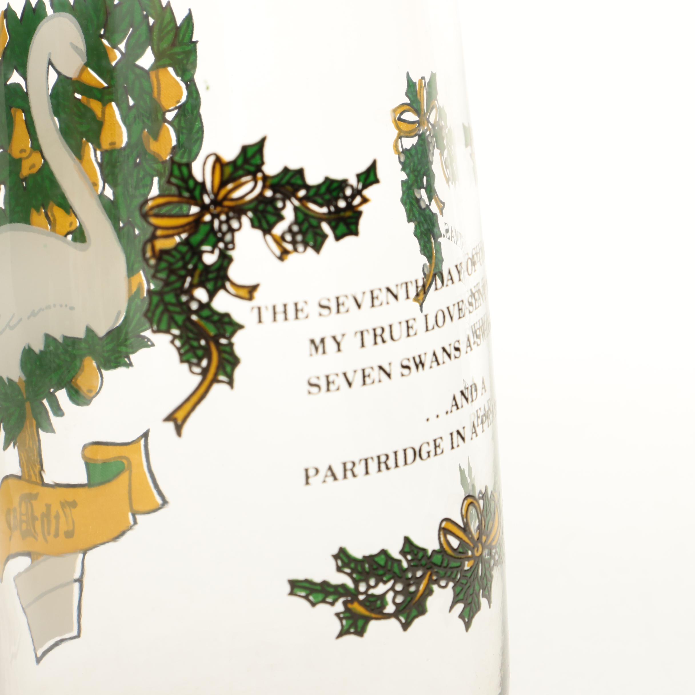 Twelve Days of Christmas Drinking Glasses