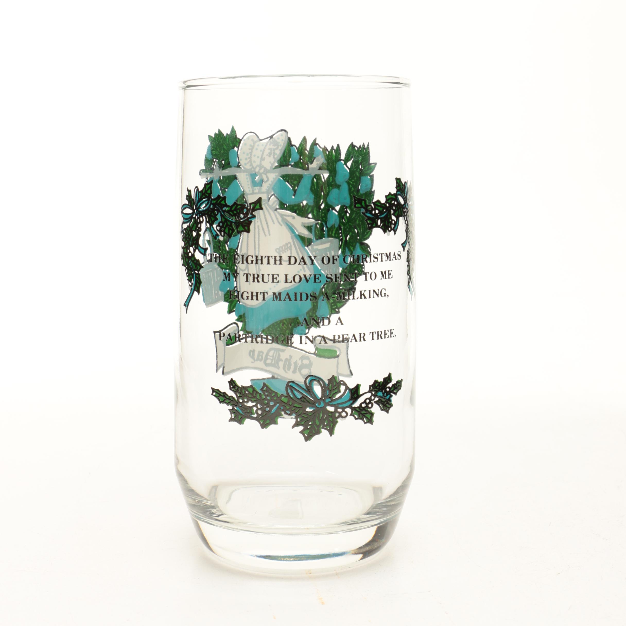 Twelve Days of Christmas Drinking Glasses